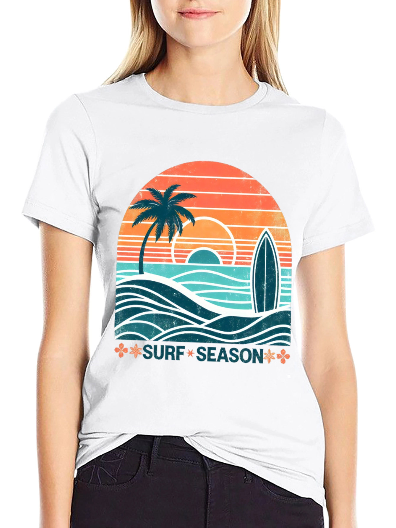 Surf Season Graphic Tee - Retro Summer Vibe