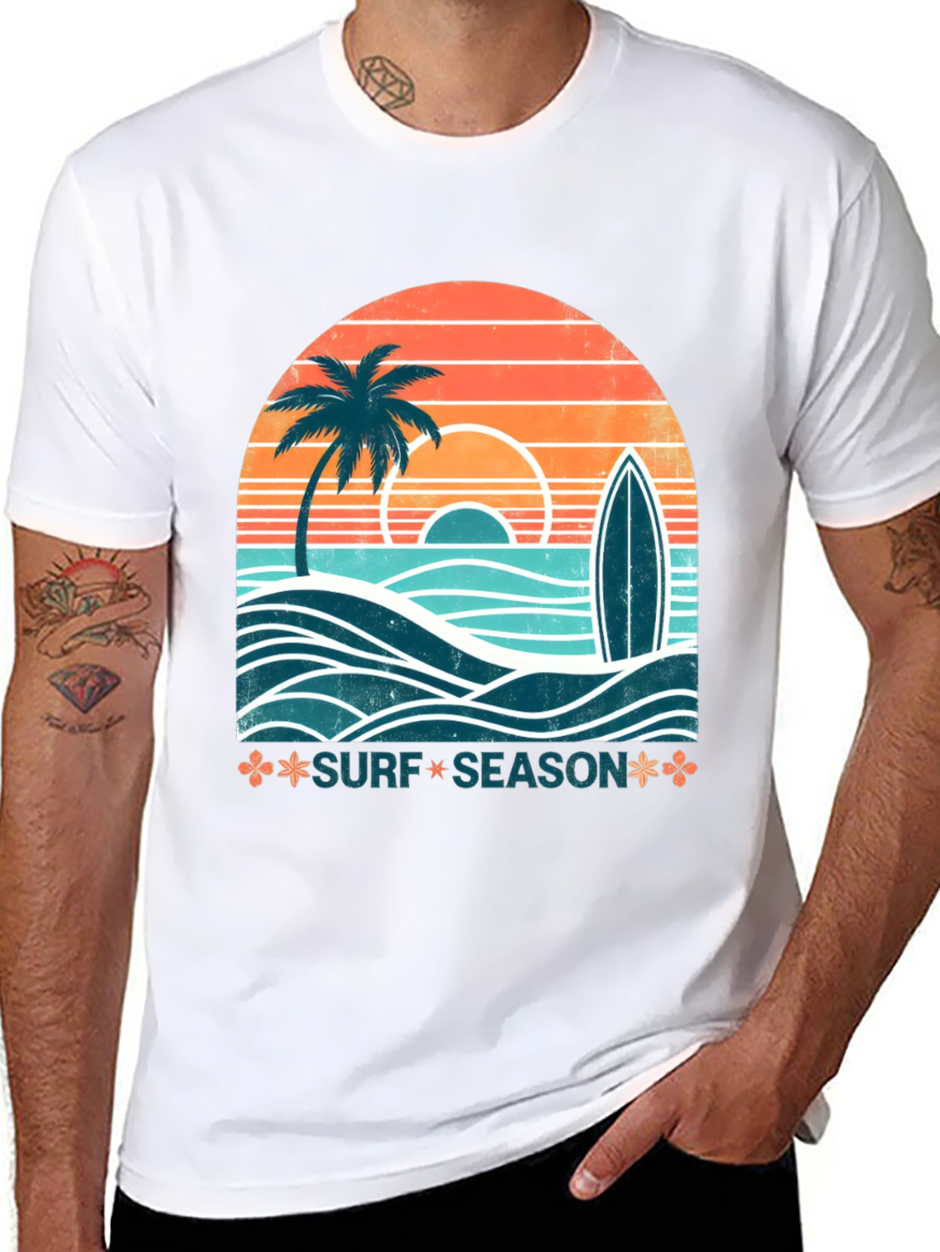Surf Season Graphic Tee - Retro Summer Vibe