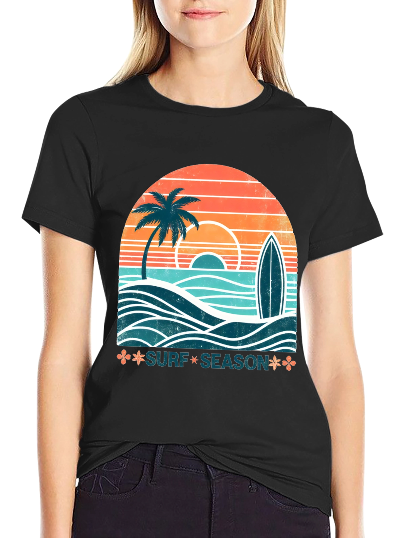 Surf Season Graphic Tee - Retro Summer Vibe