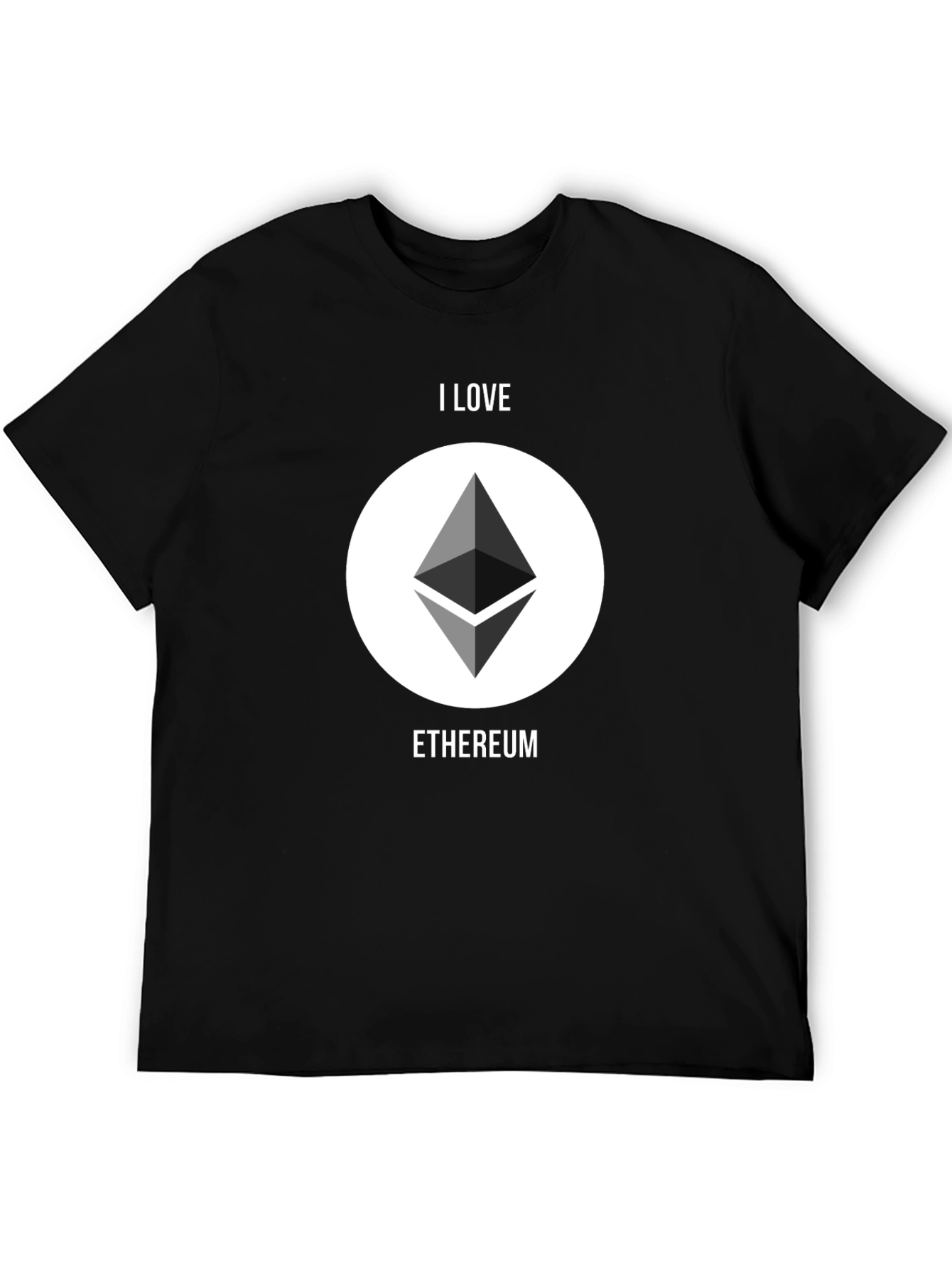 I Love Ethereum Graphic T-Shirt - Crypto Enthusiast Tee
