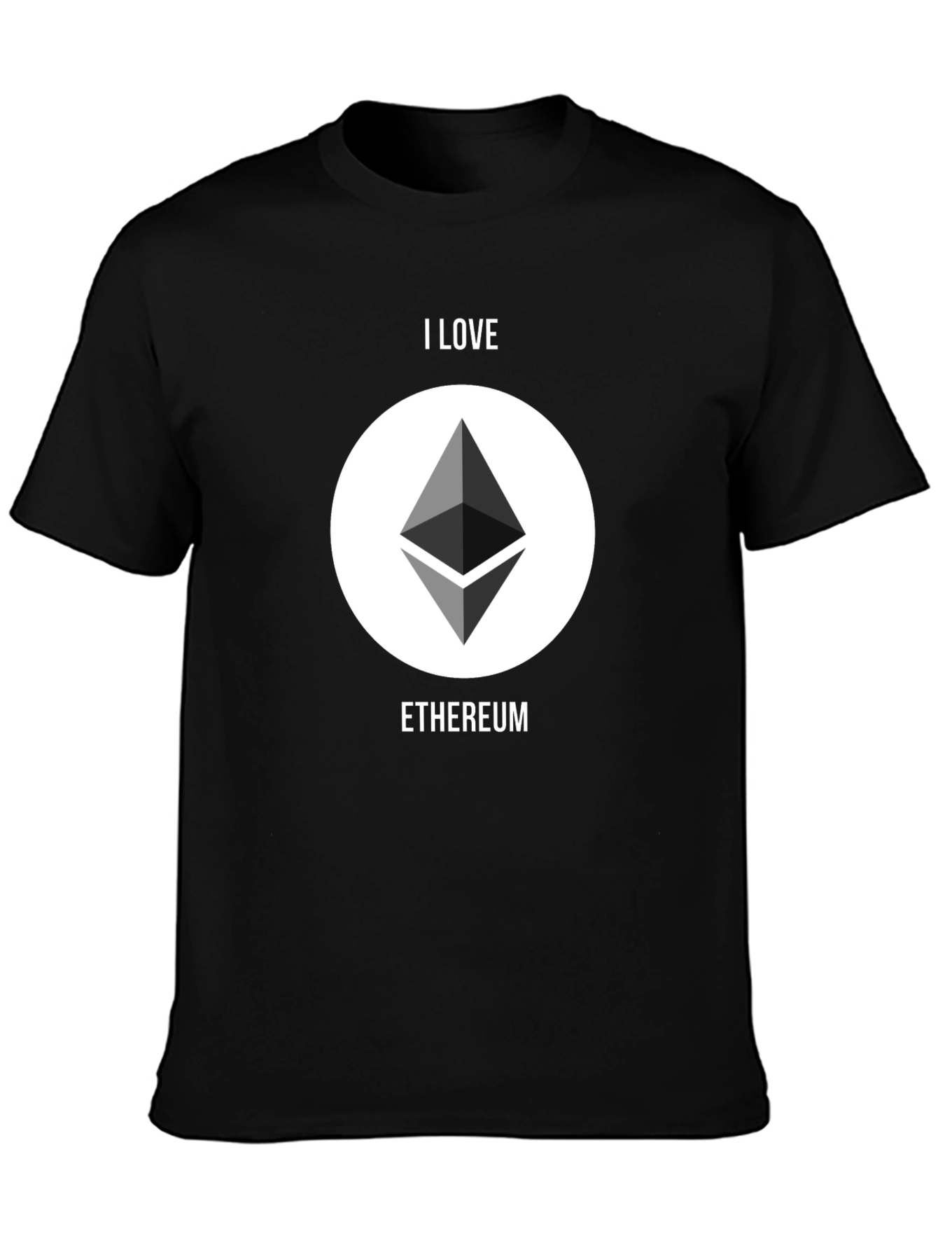 I Love Ethereum Graphic T-Shirt - Crypto Enthusiast Tee