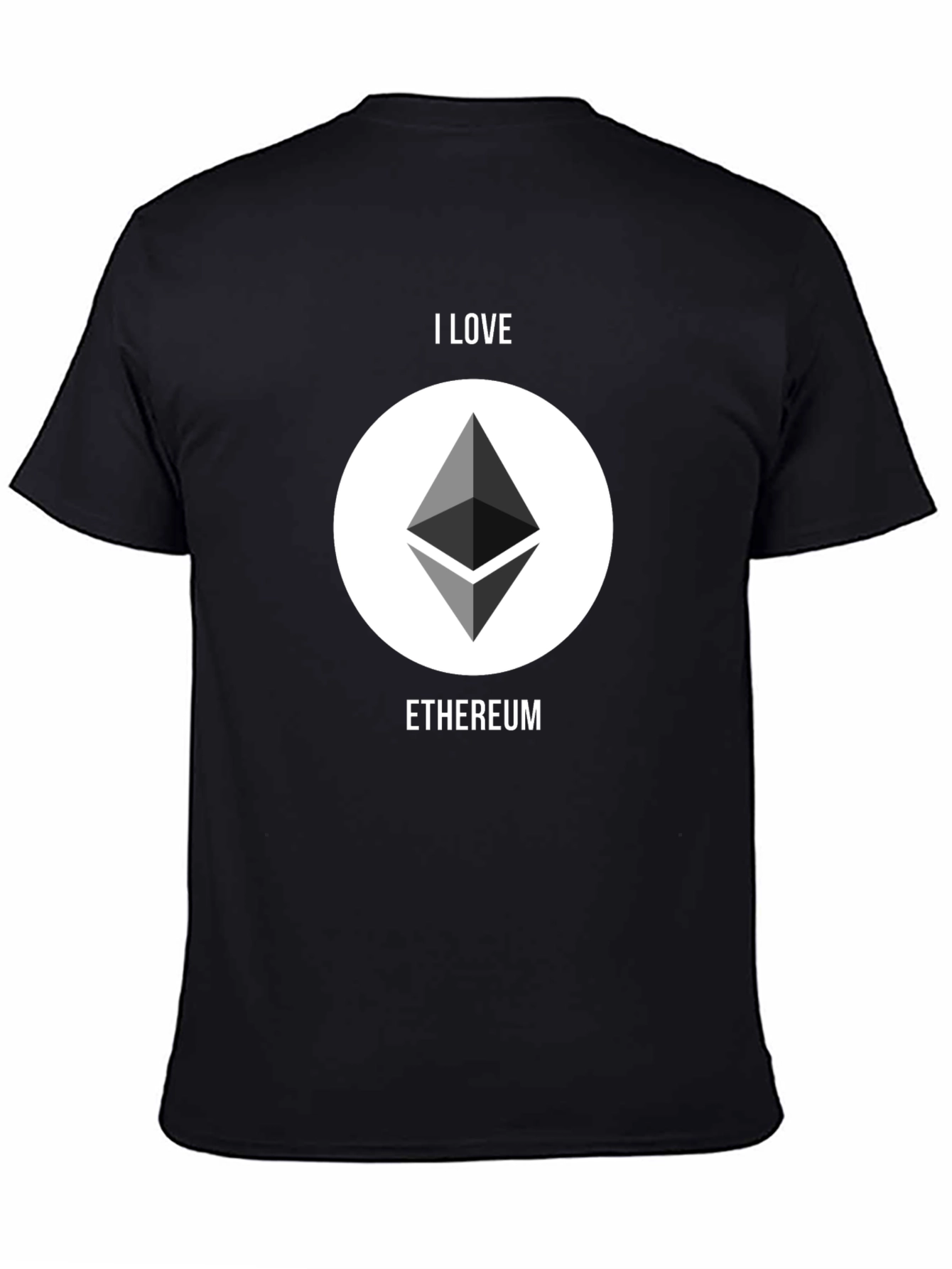 I Love Ethereum Graphic T-Shirt - Crypto Enthusiast Tee