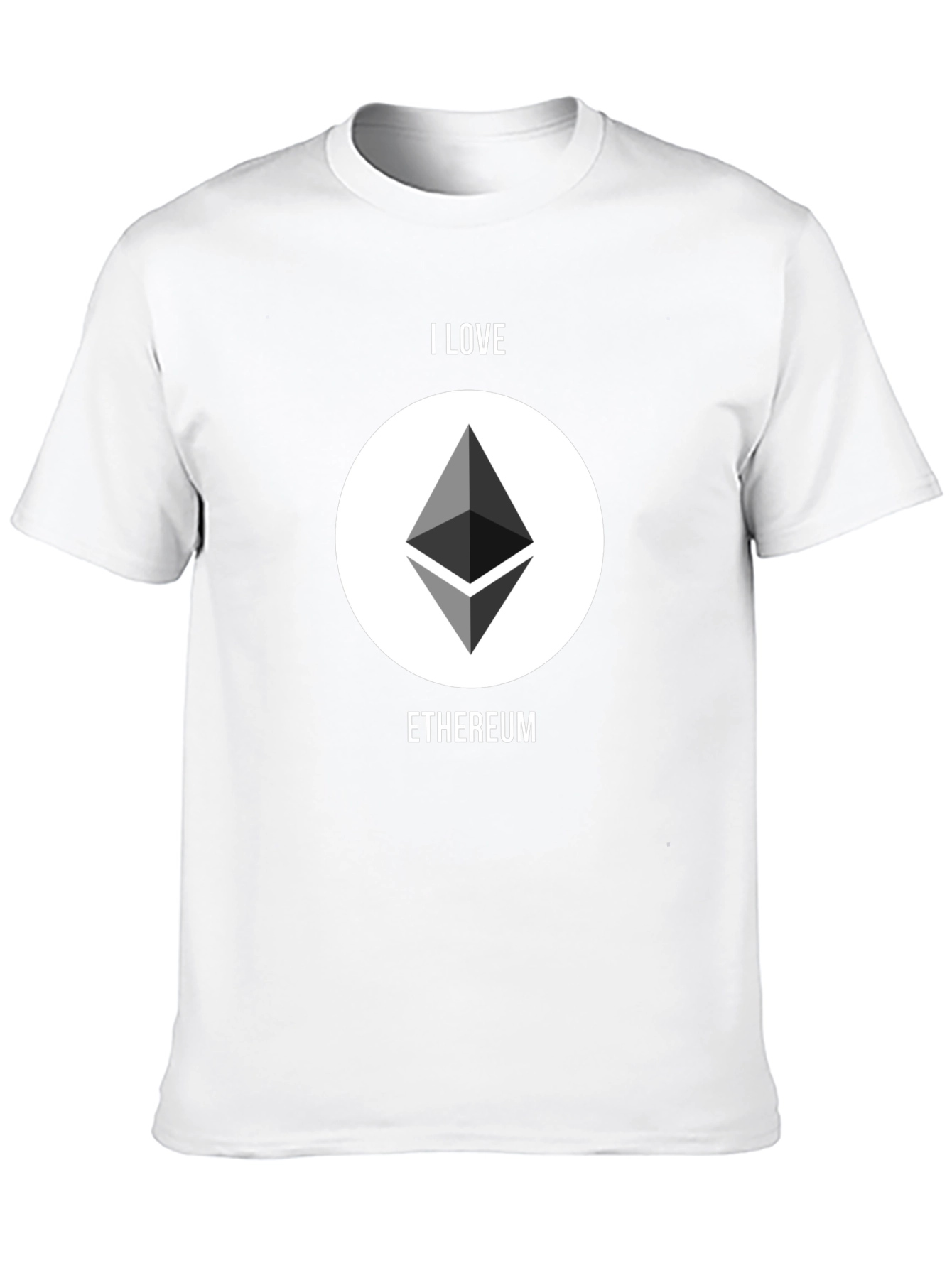 I Love Ethereum Graphic T-Shirt - Crypto Enthusiast Tee