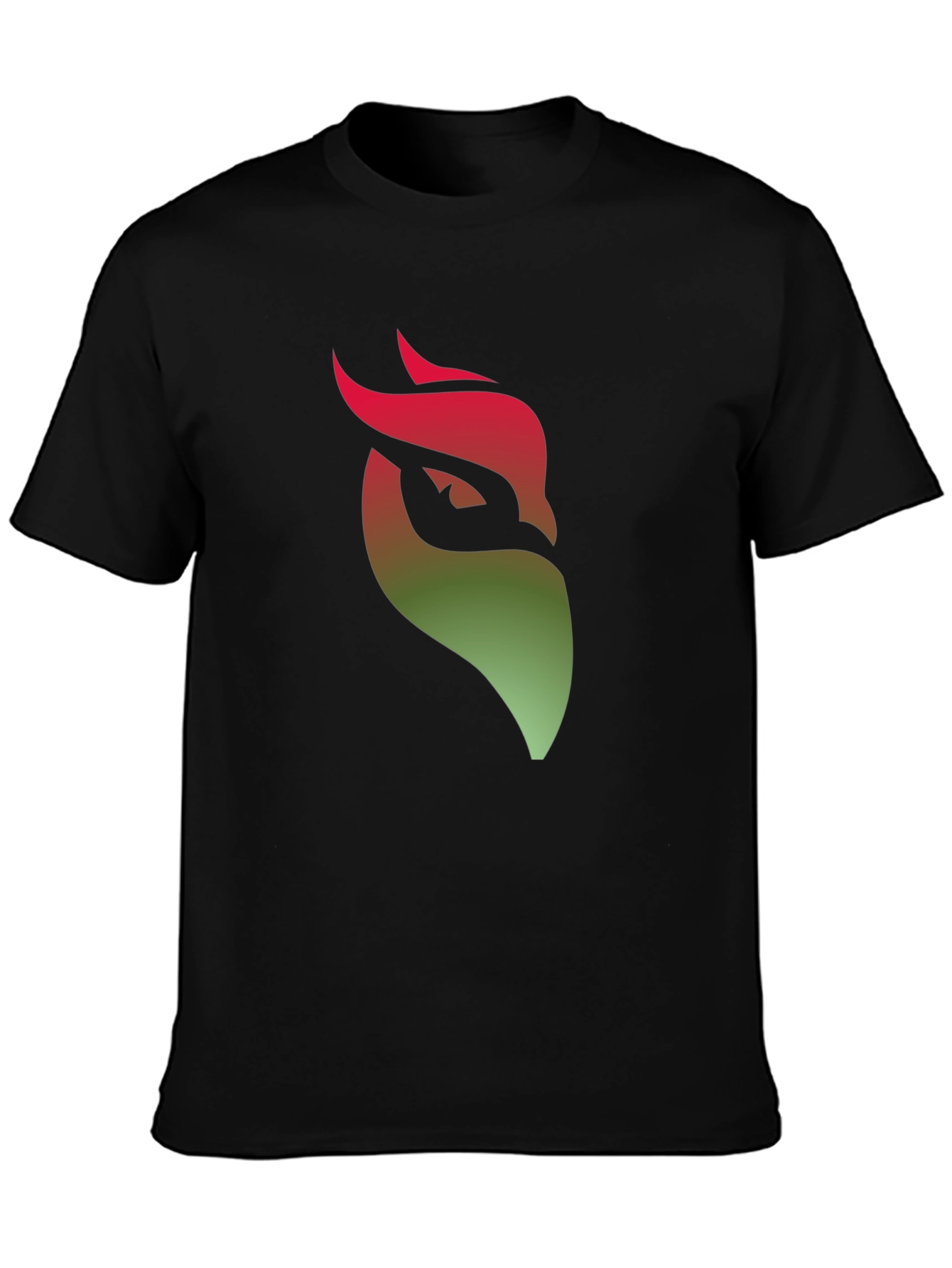 Gradient Phoenix Graphic Black T-Shirt