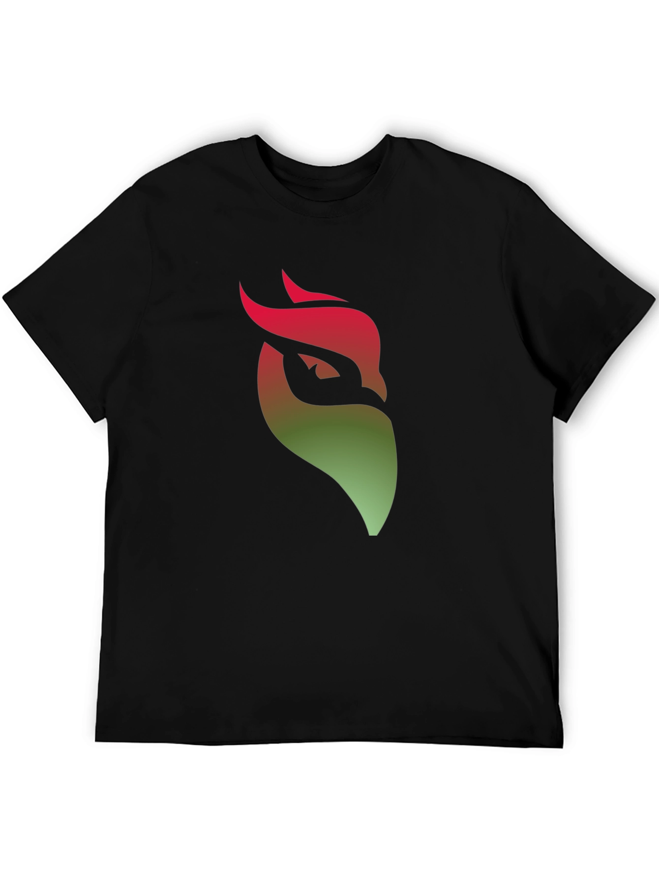Gradient Phoenix Graphic Black T-Shirt
