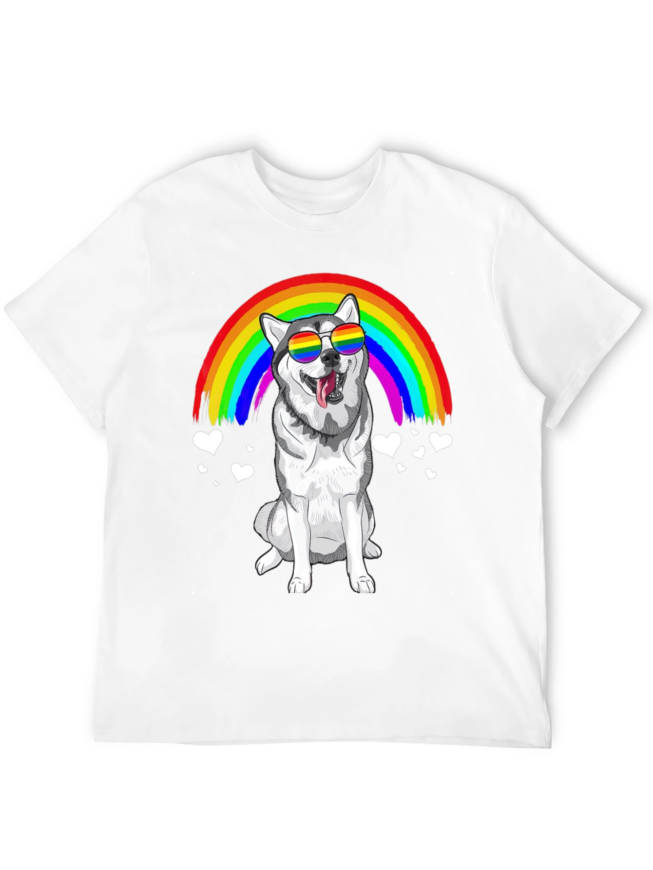 Rainbow Husky T-Shirt - Pride Pup Tee