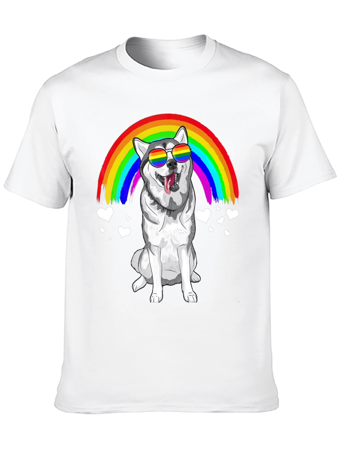 Rainbow Husky T-Shirt - Pride Pup Tee