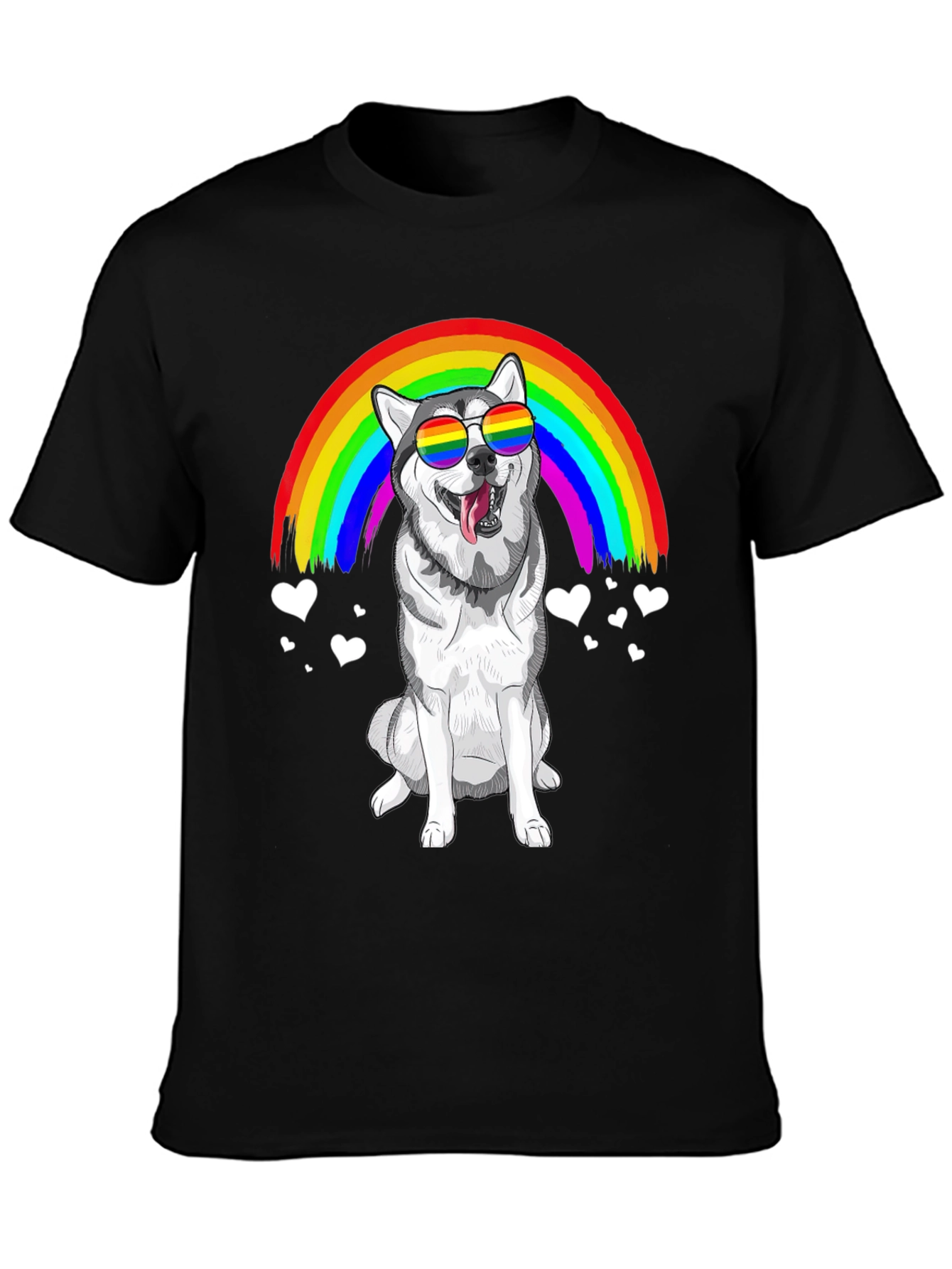 Rainbow Husky T-Shirt - Pride Pup Tee
