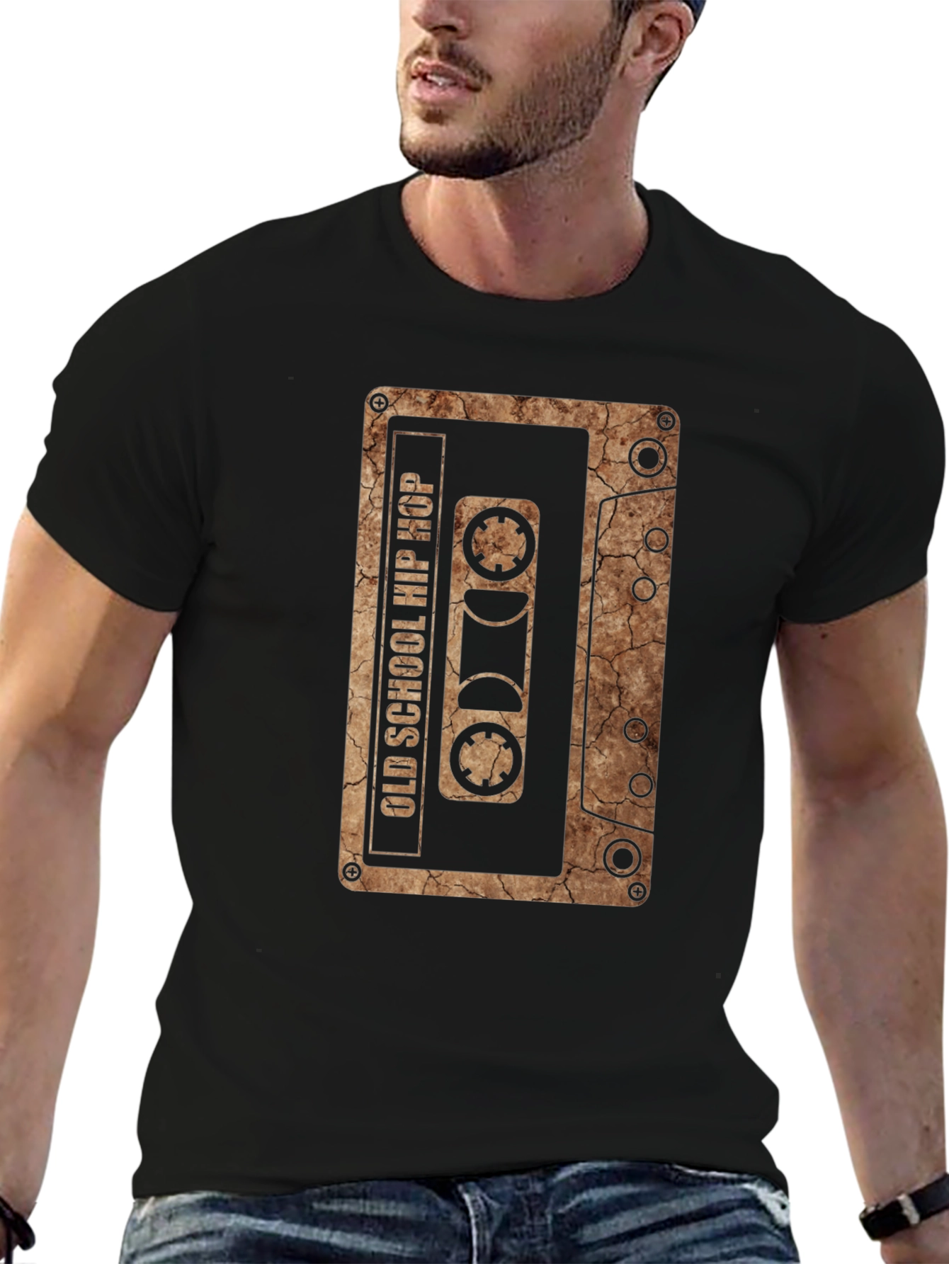 Old School Hip Hop Cassette Tape Graphic T-Shirt