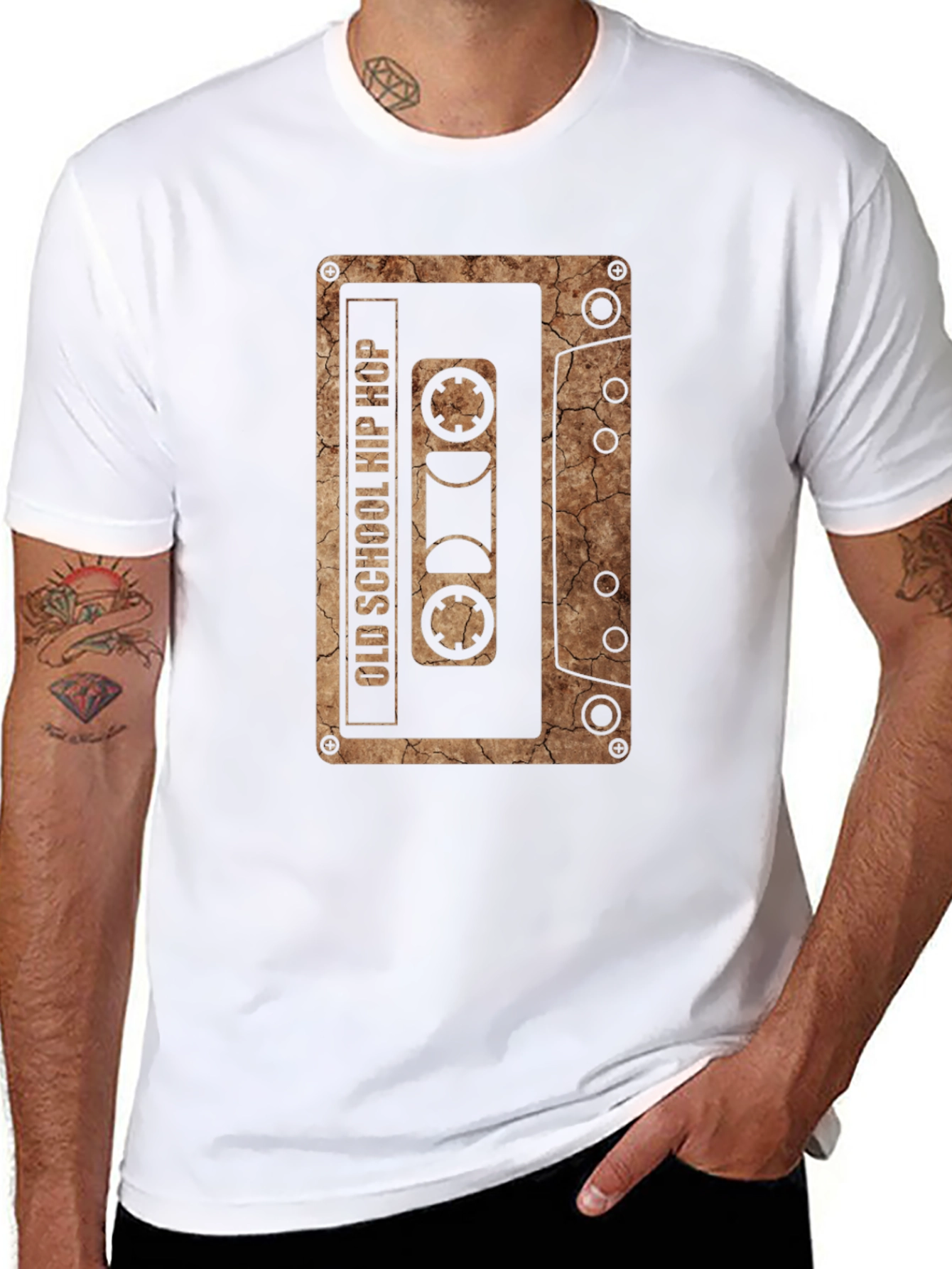 Old School Hip Hop Cassette Tape Graphic T-Shirt