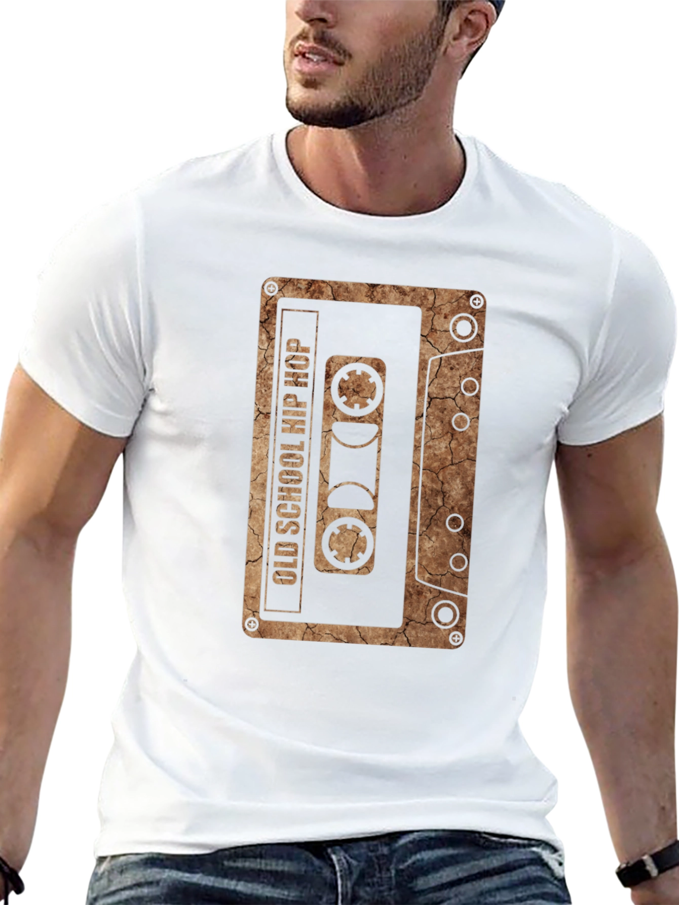 Old School Hip Hop Cassette Tape Graphic T-Shirt