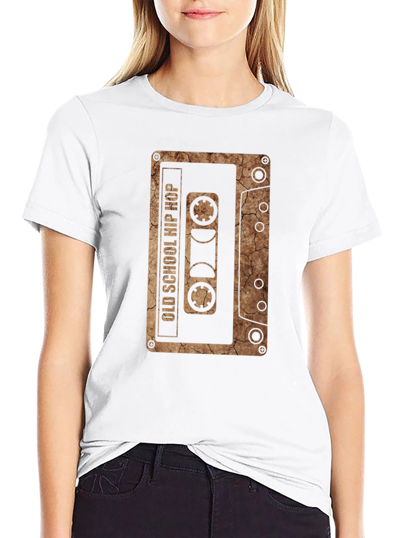 Old School Hip Hop Cassette Tape Graphic T-Shirt
