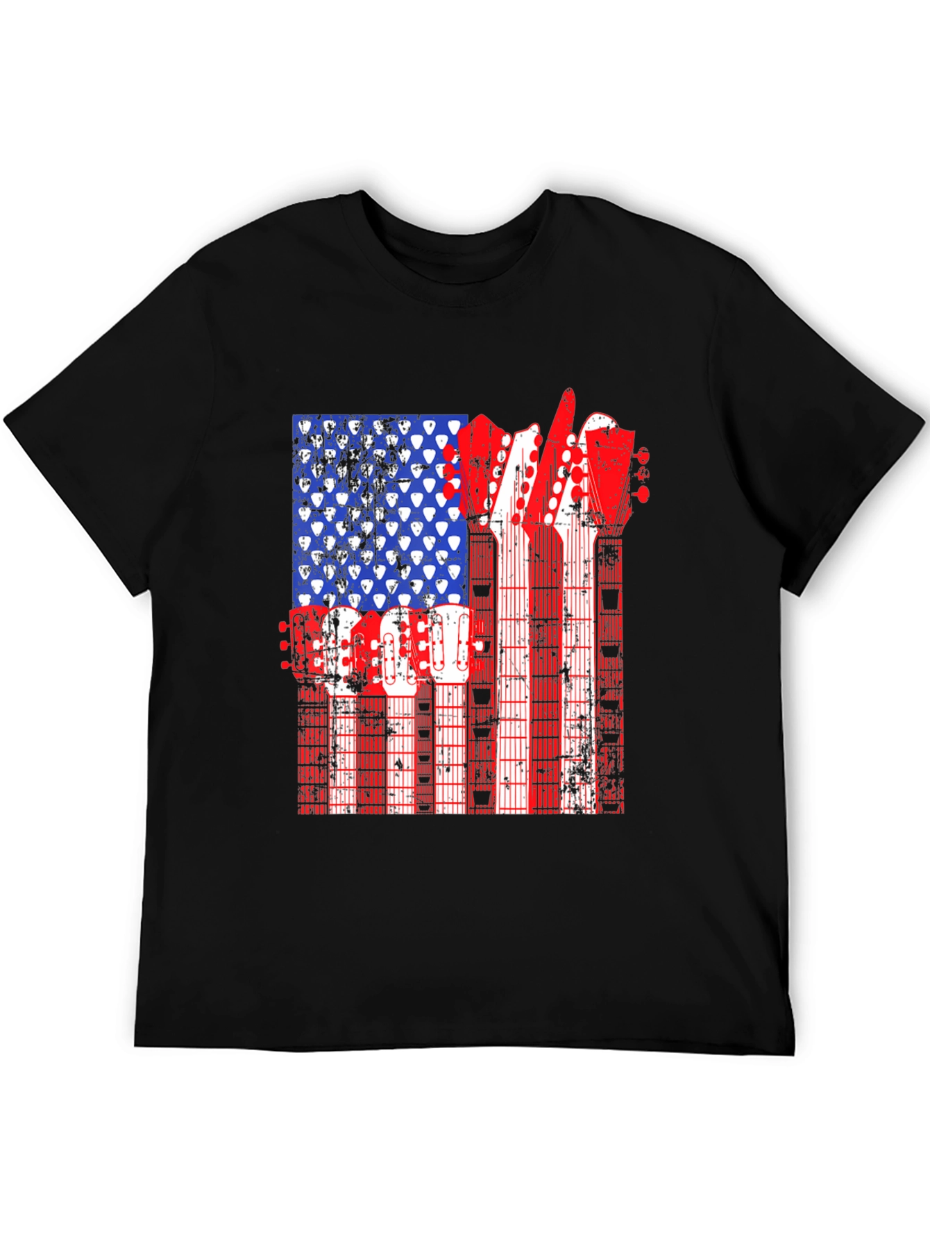 American Flag Guitar T-Shirt