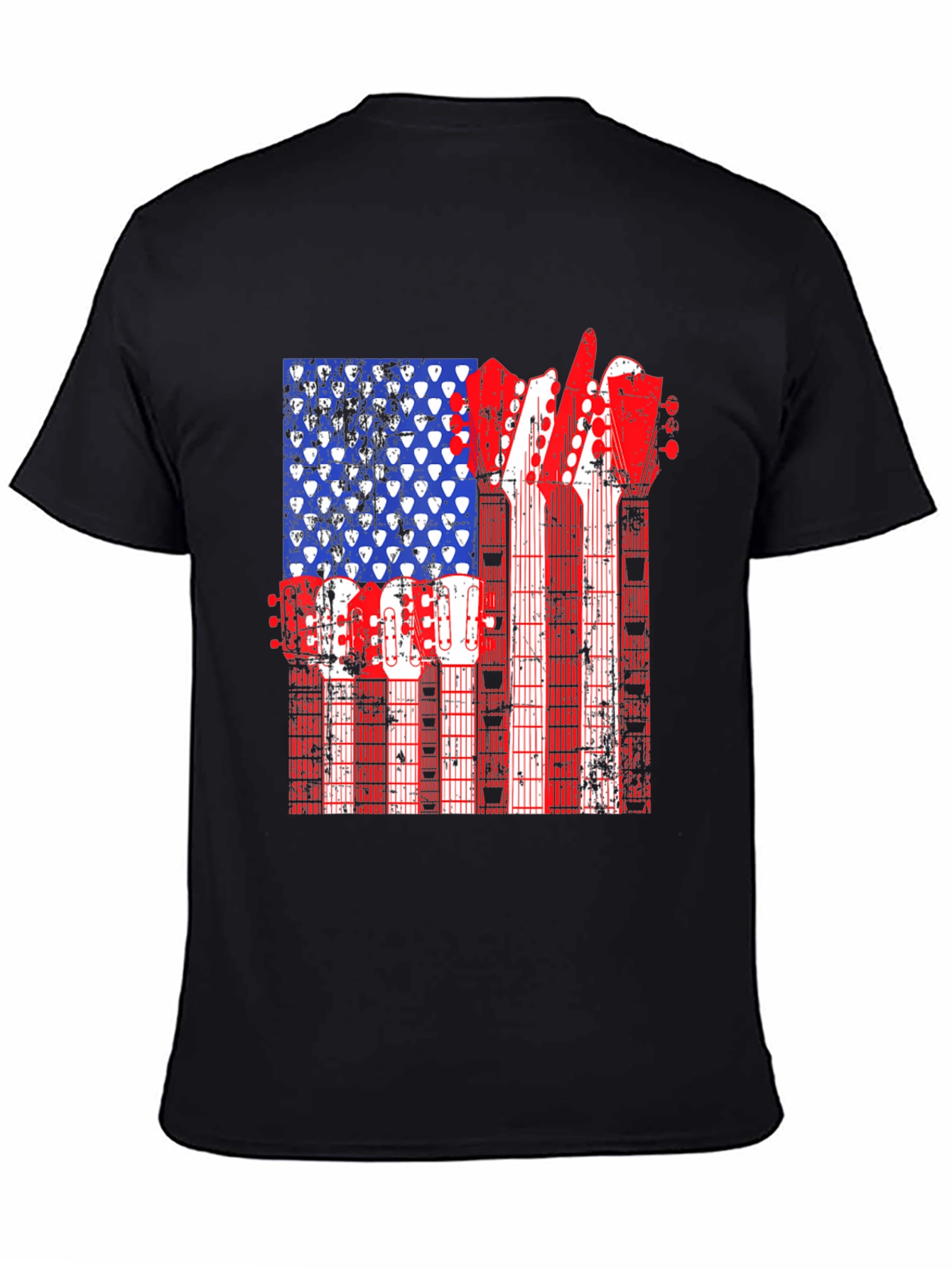 American Flag Guitar T-Shirt