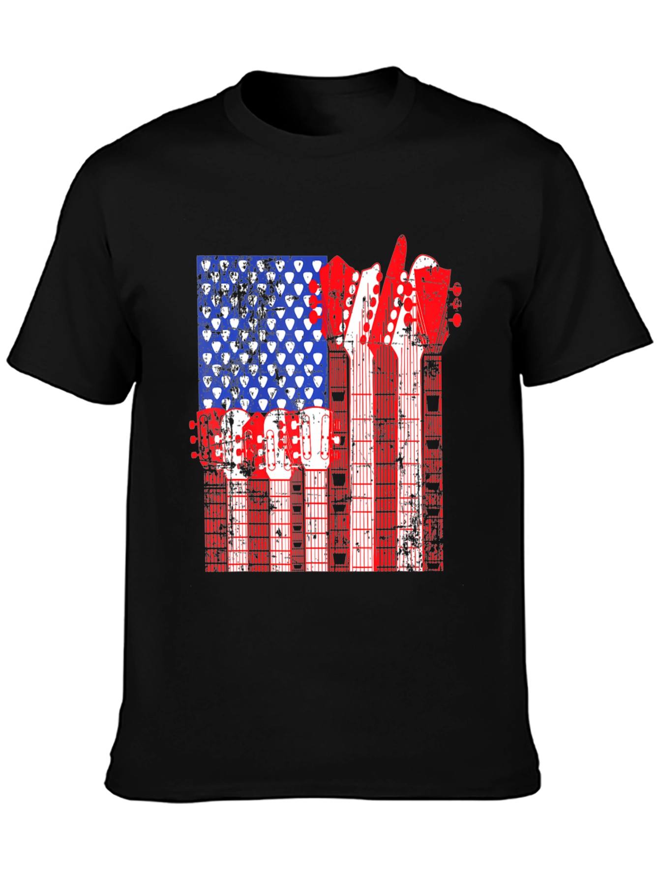 American Flag Guitar T-Shirt
