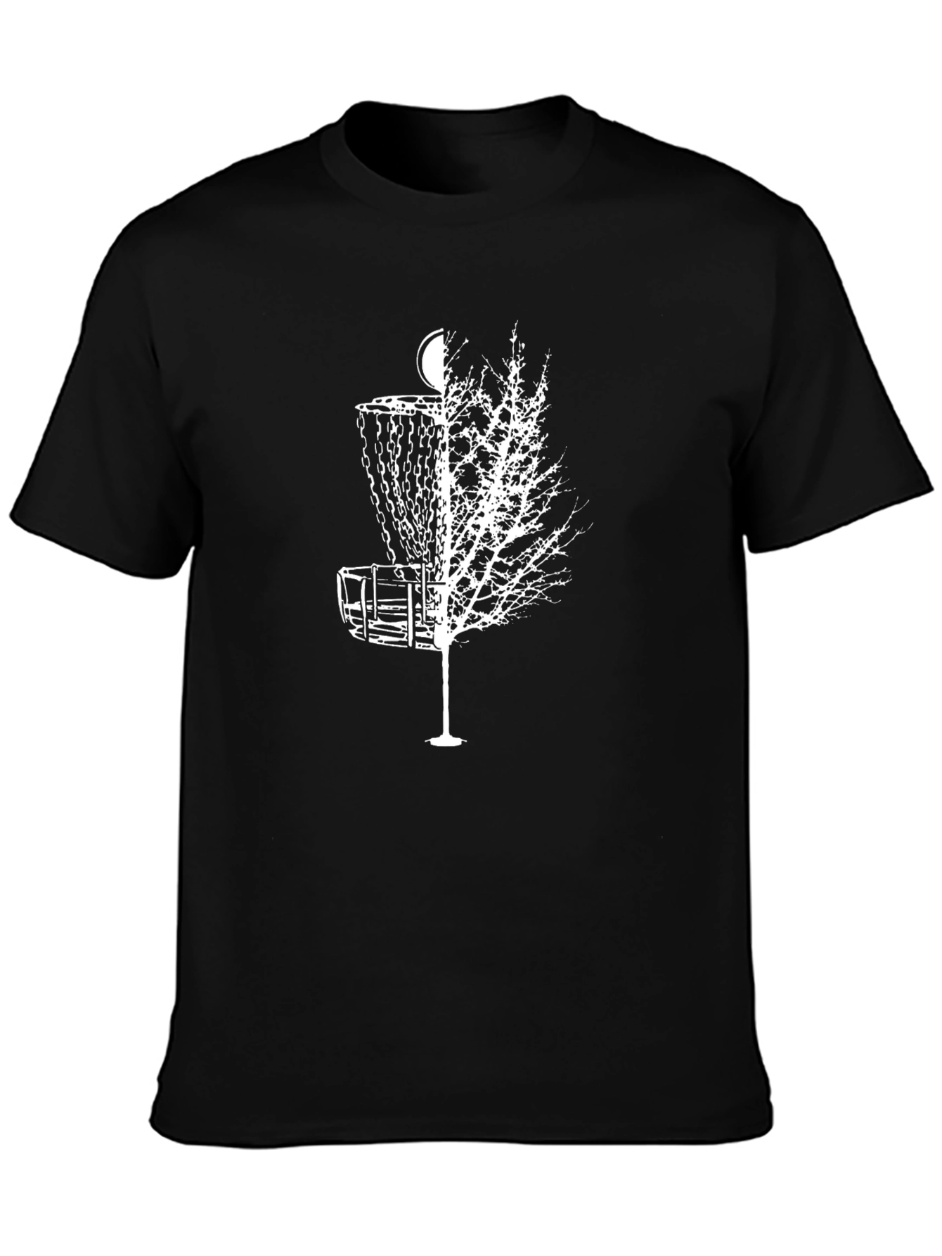 Disc Golf Tree T-Shirt - Black Graphic Tee