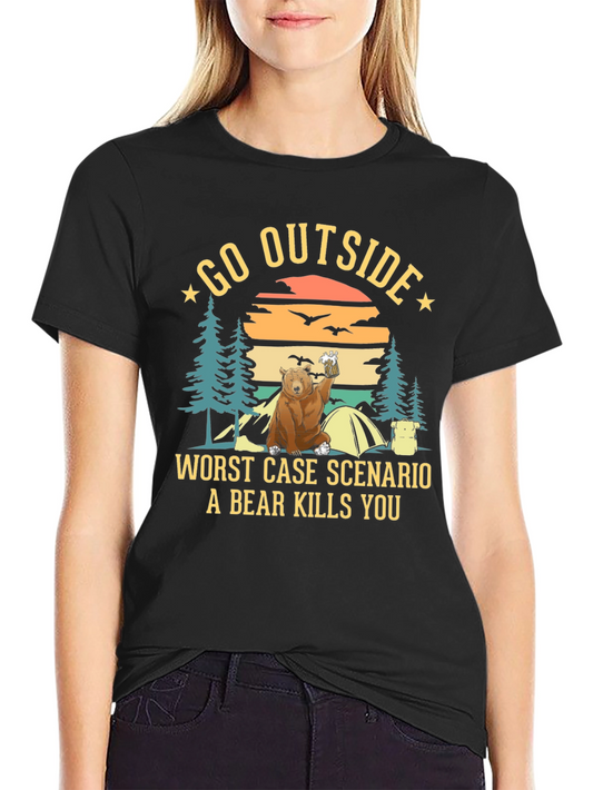Go Outside Bear T-Shirt