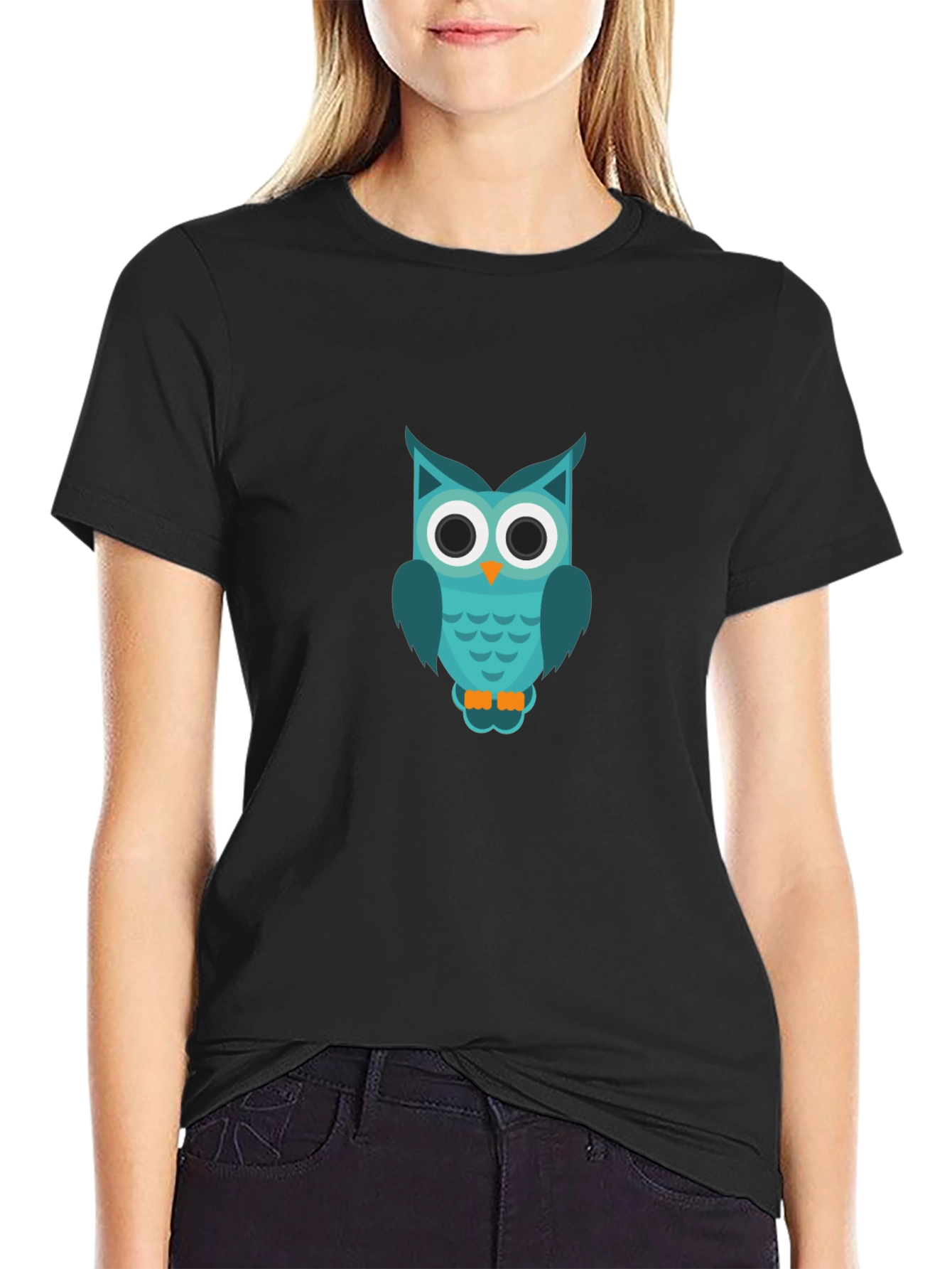 Owl Graphic T-Shirt - Cool & Casual Black Tee