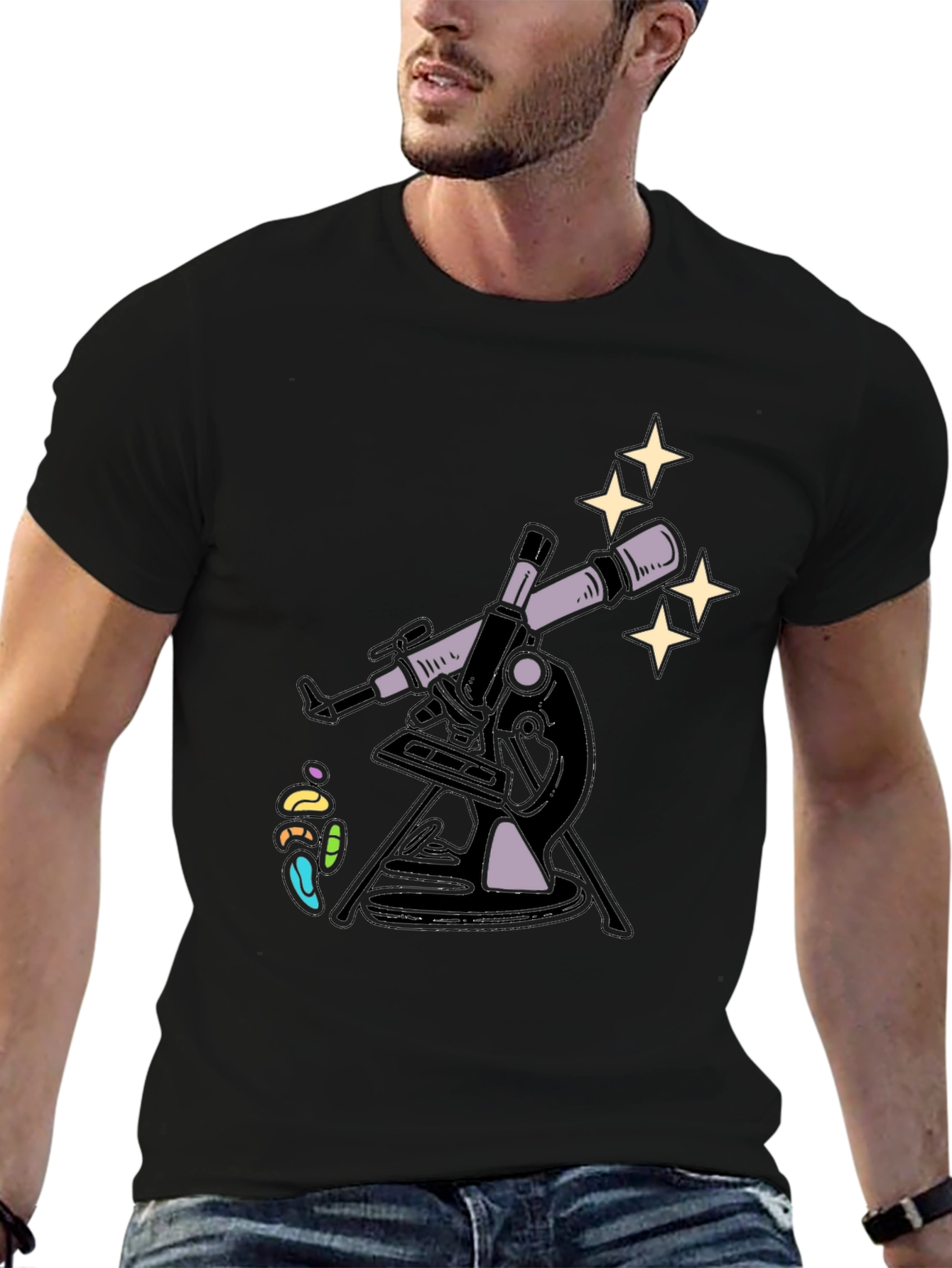 Telescope Star Gazer Graphic Tee