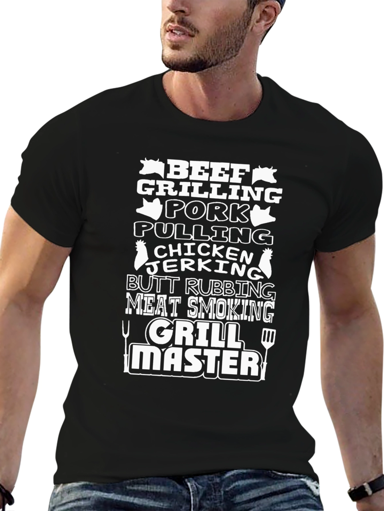 BBQ Grill Master Black T-Shirt - Funny Grilling Tee