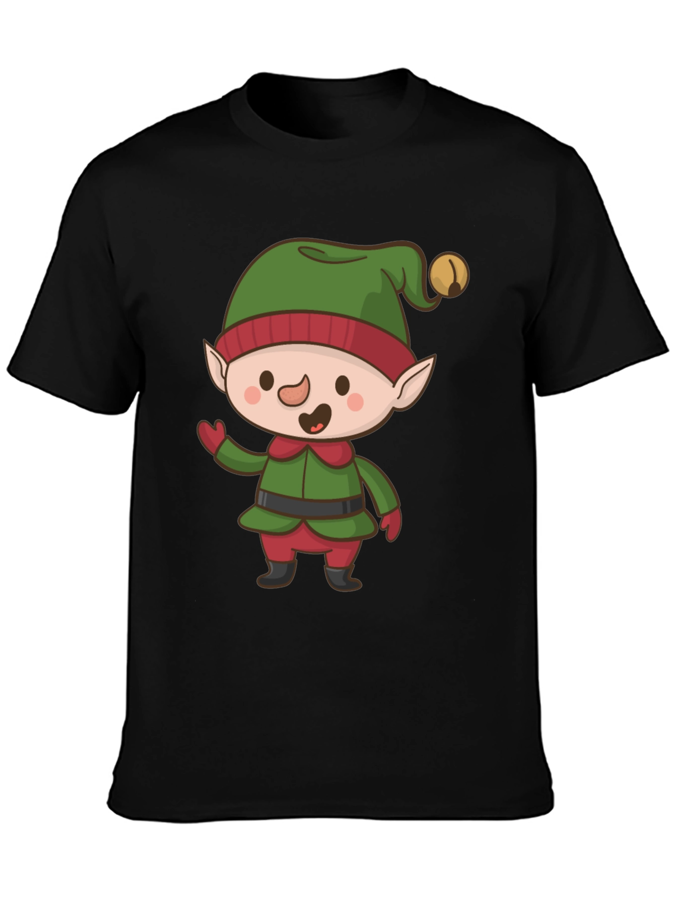 Festive Elf Graphic Tee - Holiday Cheer!