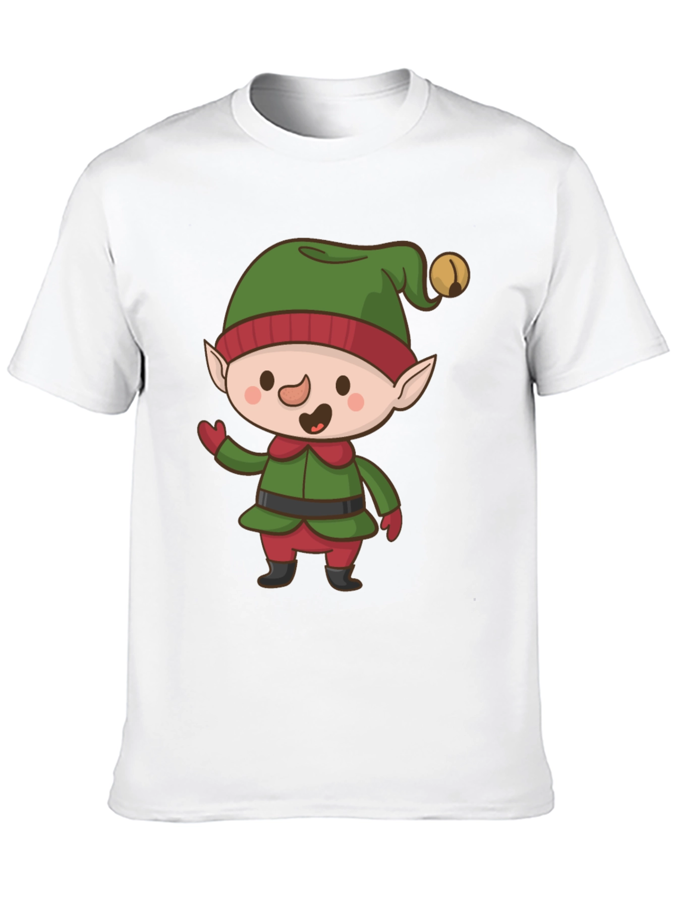 Festive Elf Graphic Tee - Holiday Cheer!