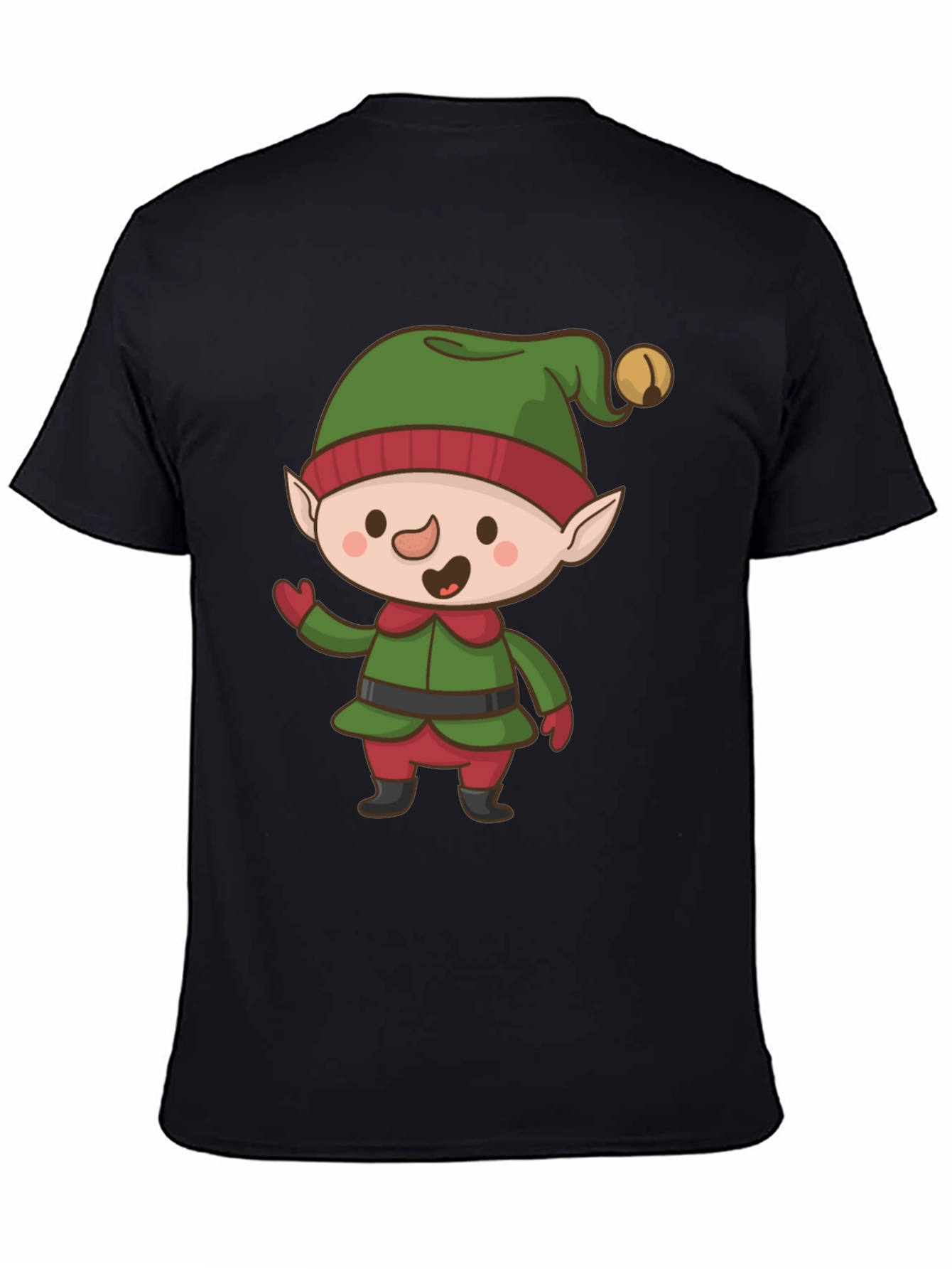 Festive Elf Graphic Tee - Holiday Cheer!