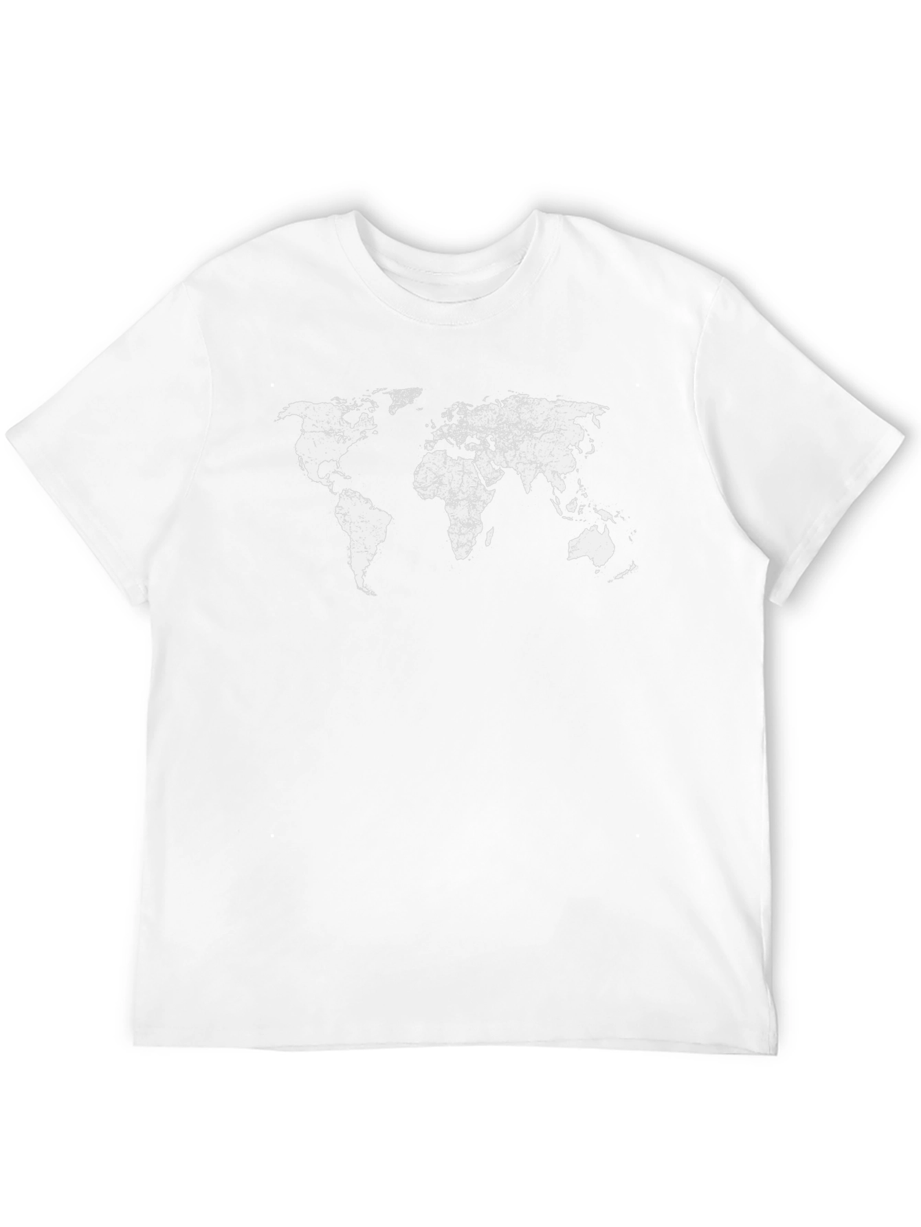 Distressed World Map Black Graphic Tee