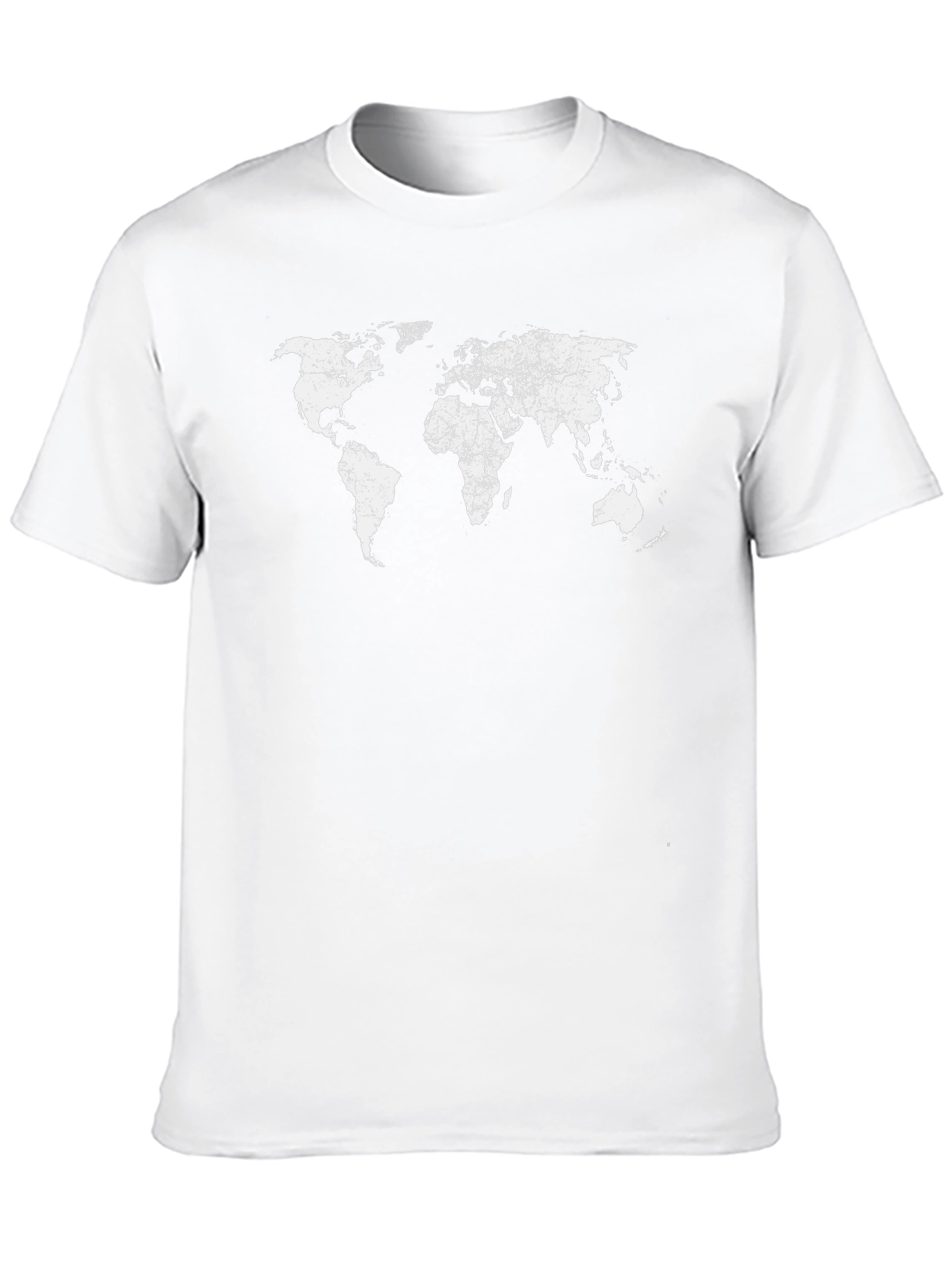 Distressed World Map Black Graphic Tee