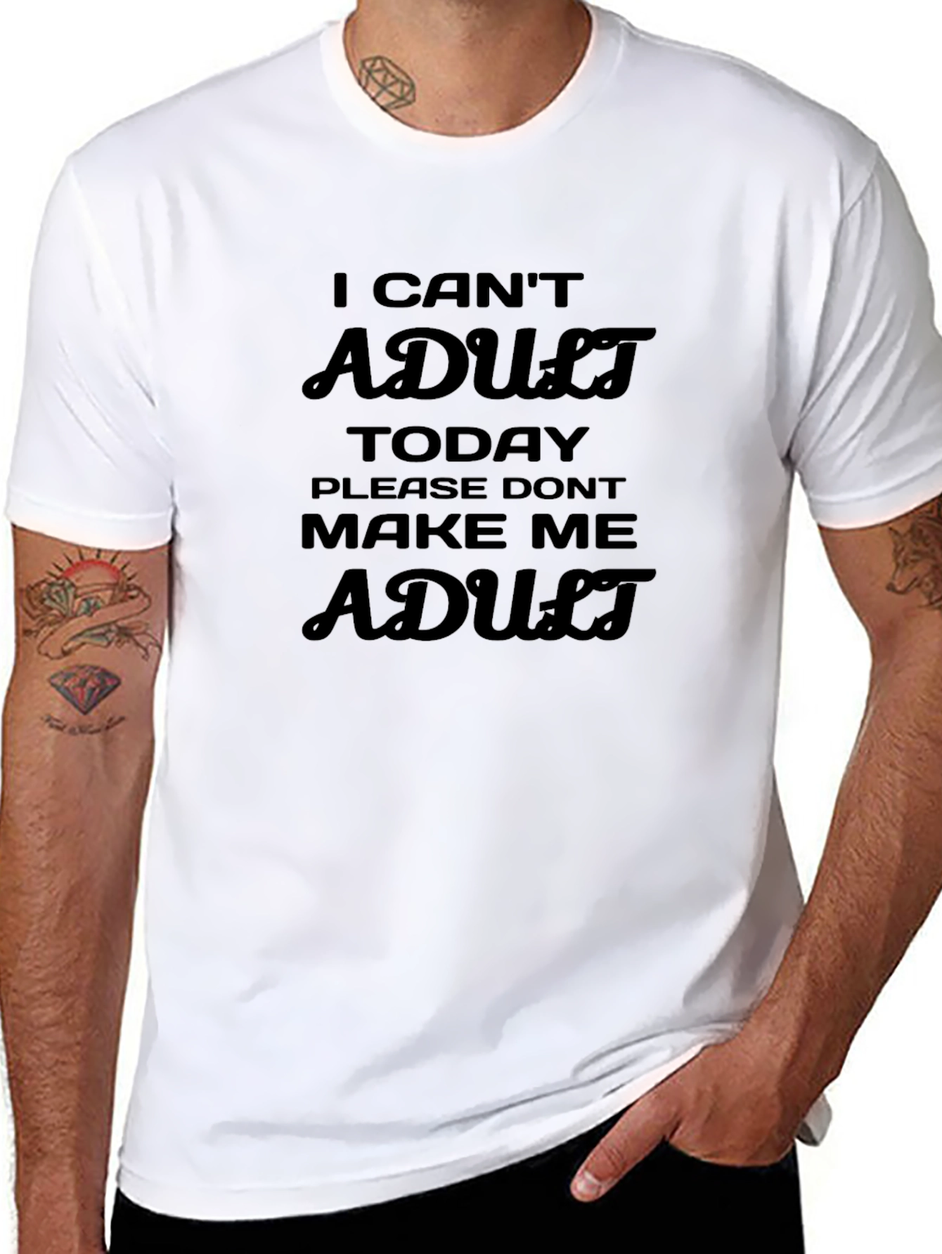 I Cant Adult Today T-Shirt Funny Slogan Tee
