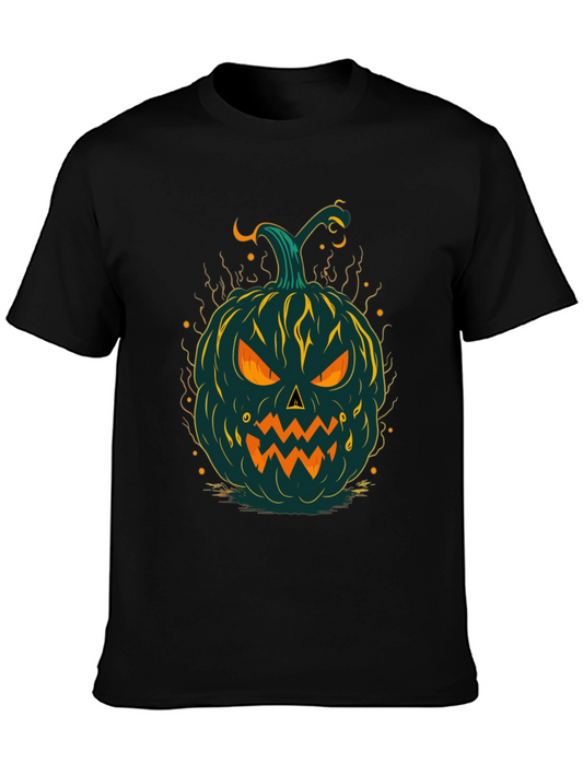 Halloween Pumpkin Graphic Tee - Spooky Style