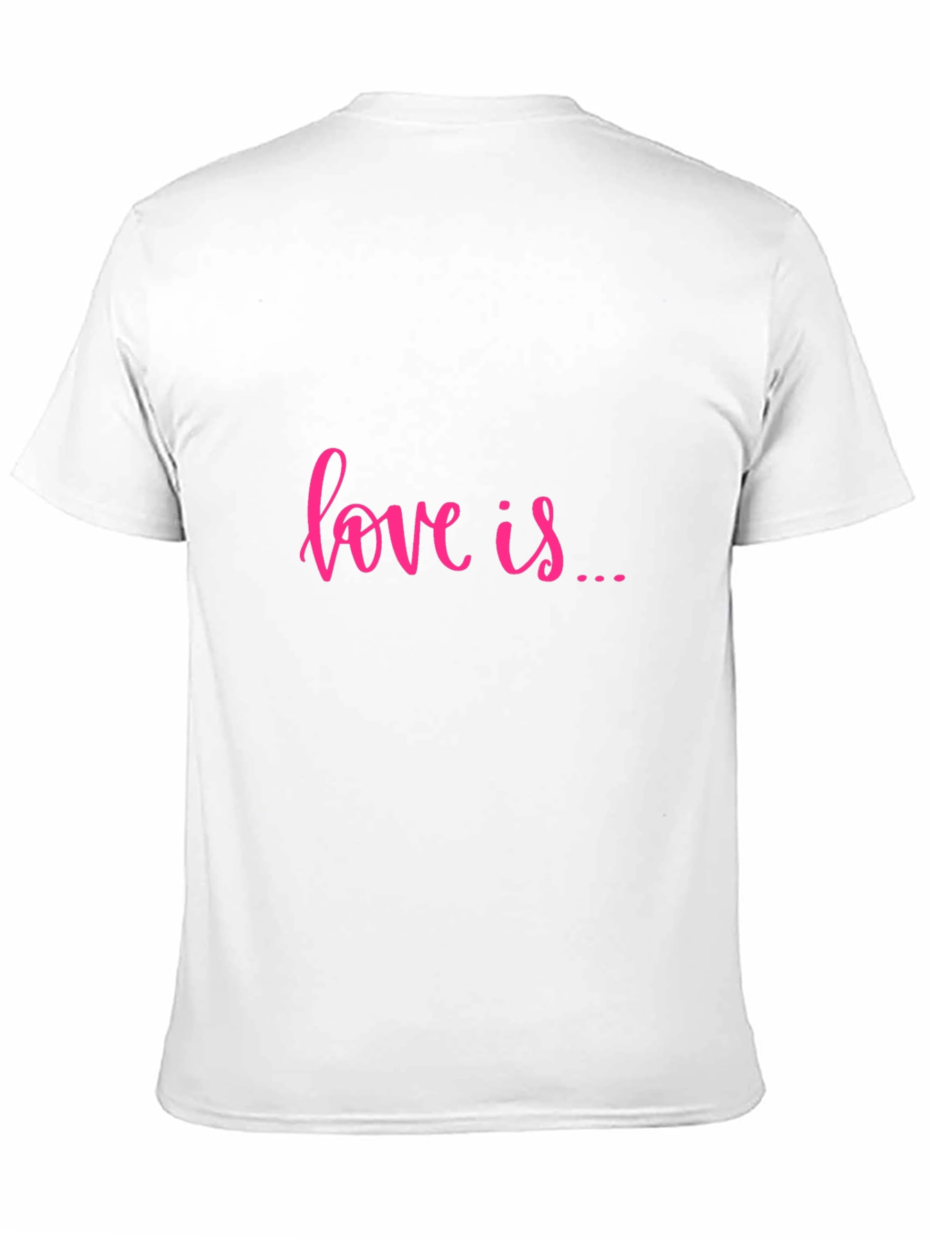 Love Is T-Shirt - Pink Text on Black