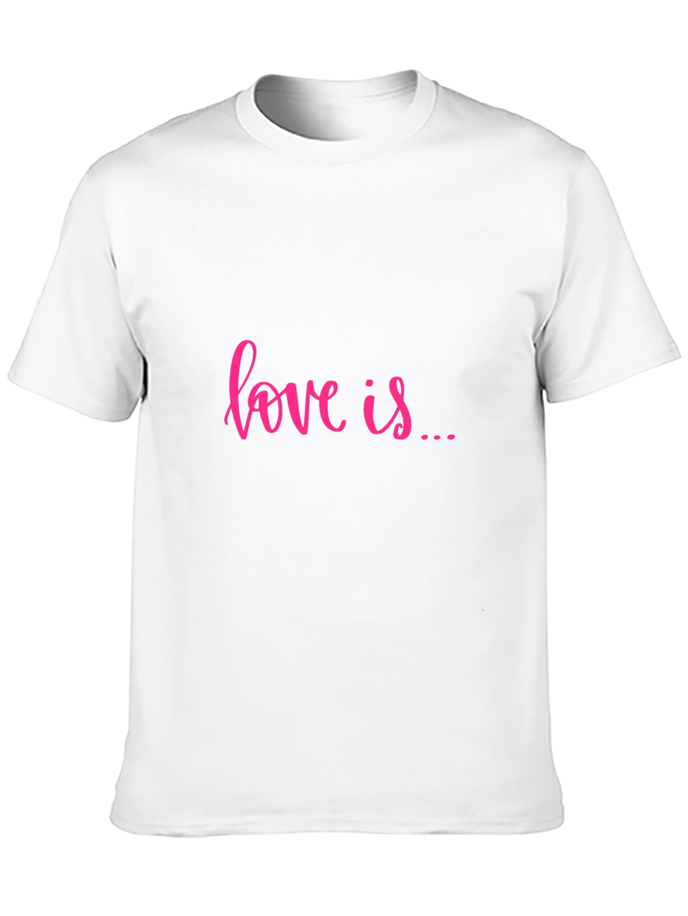 Love Is T-Shirt - Pink Text on Black