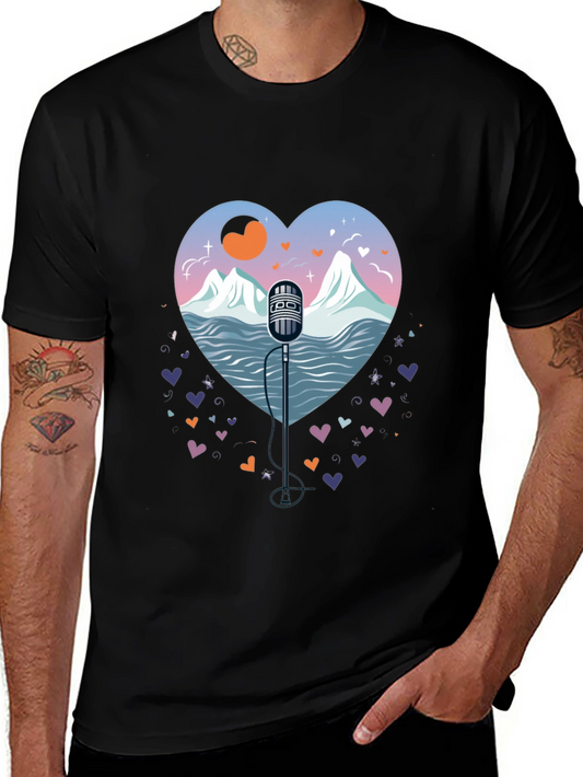 Heart Microphone Graphic Tee