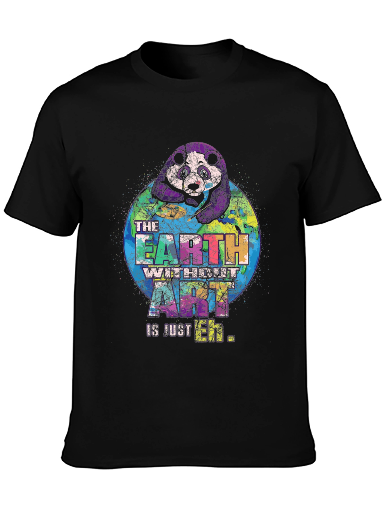 Art Lovers Panda Earth Graphic T-Shirt