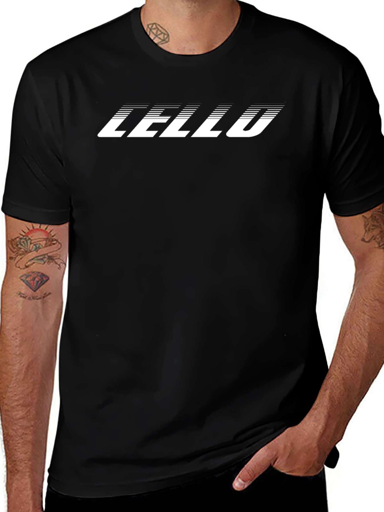 Black CELLO Graphic T-Shirt