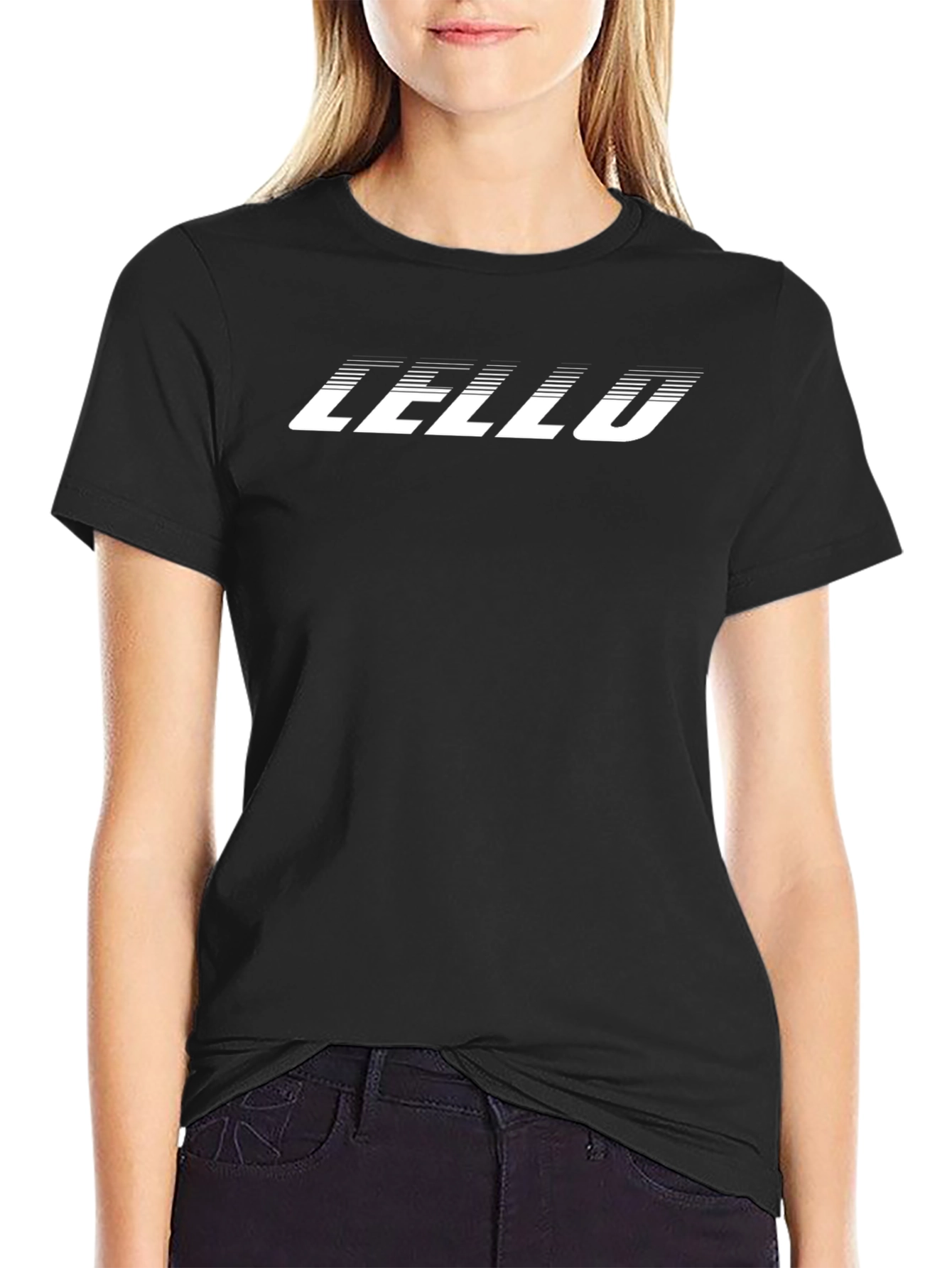 Black CELLO Graphic T-Shirt