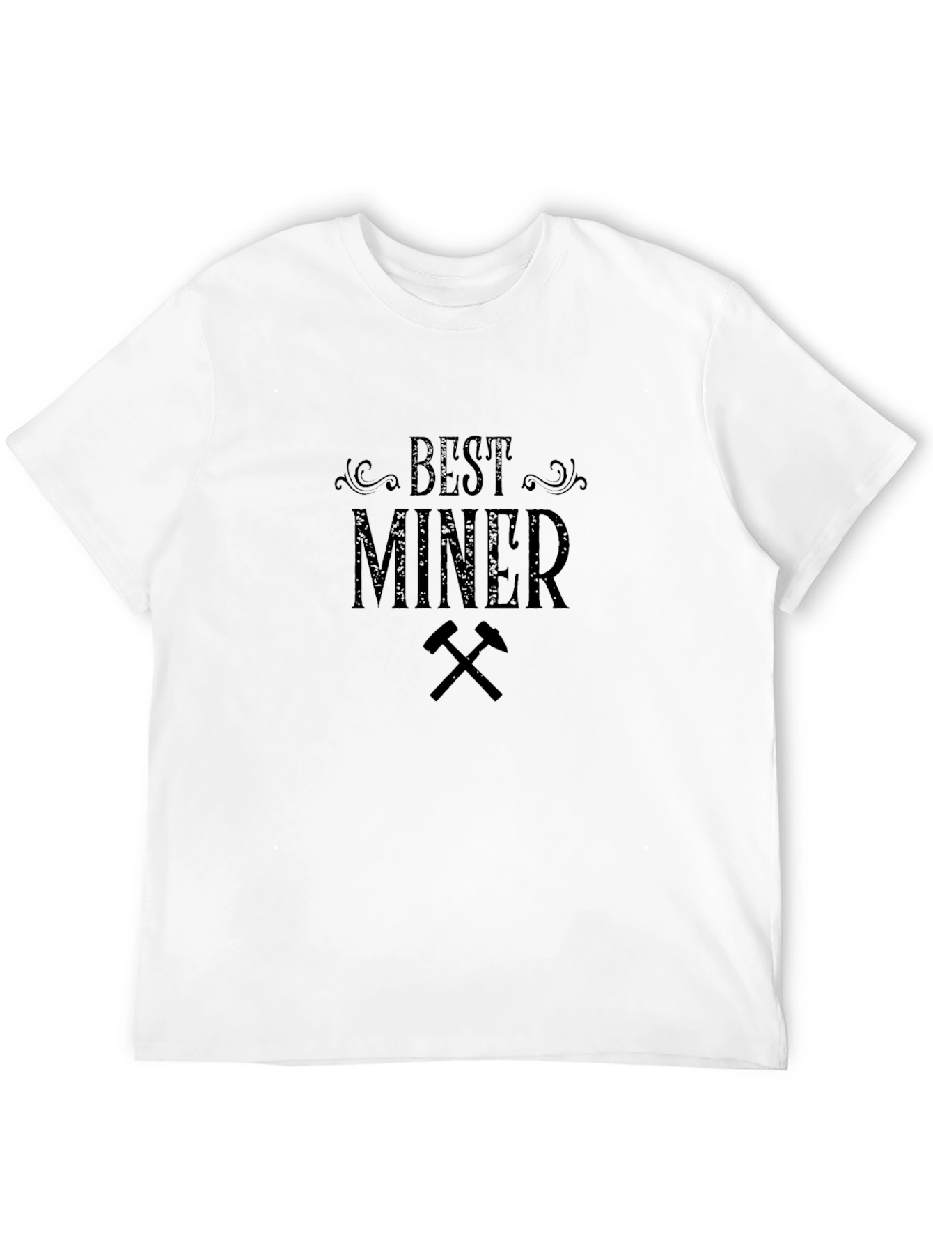 Best Miner Graphic Tee - Black Crew Neck