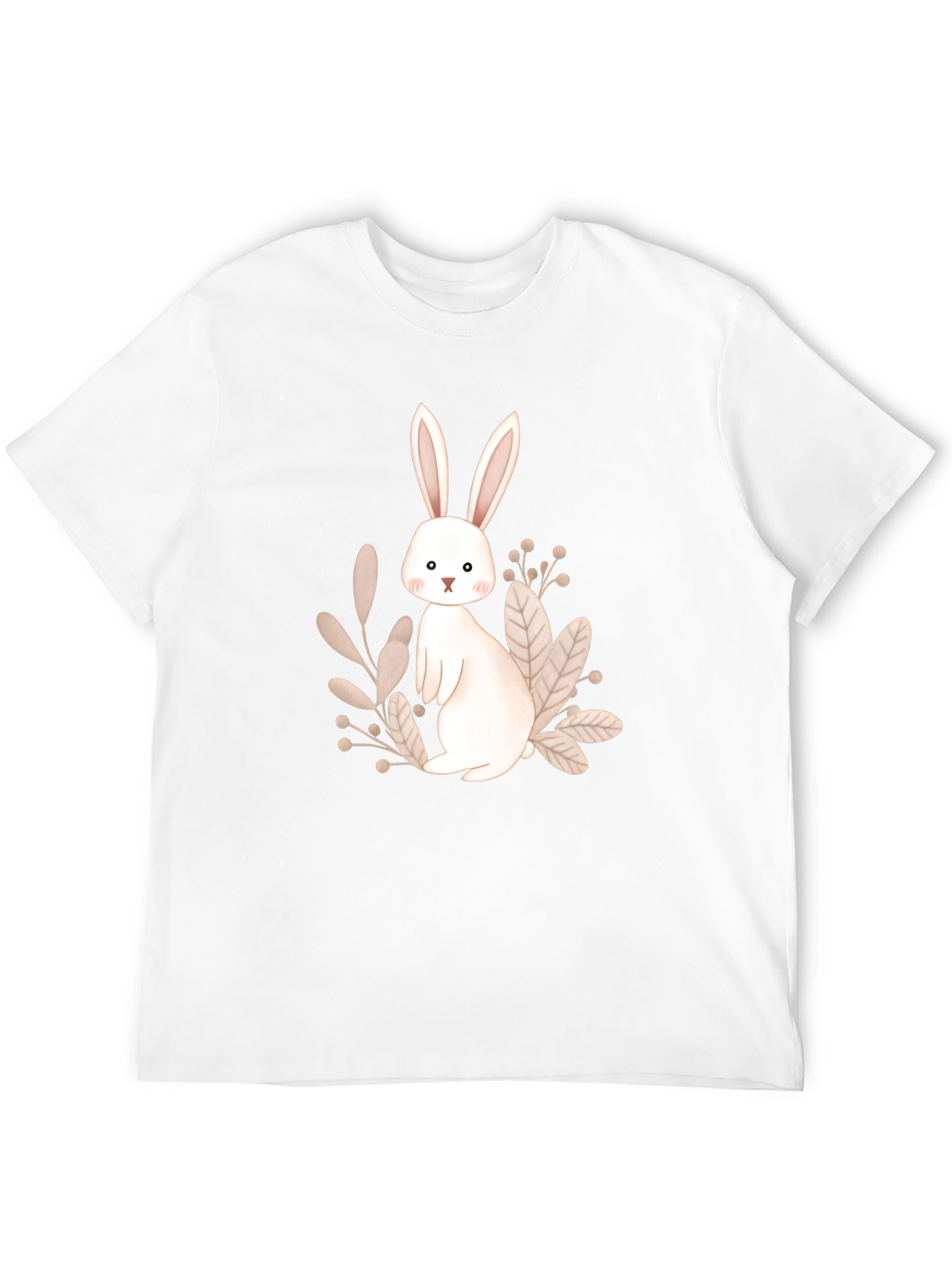 Bunny Graphic Print Black T-Shirt