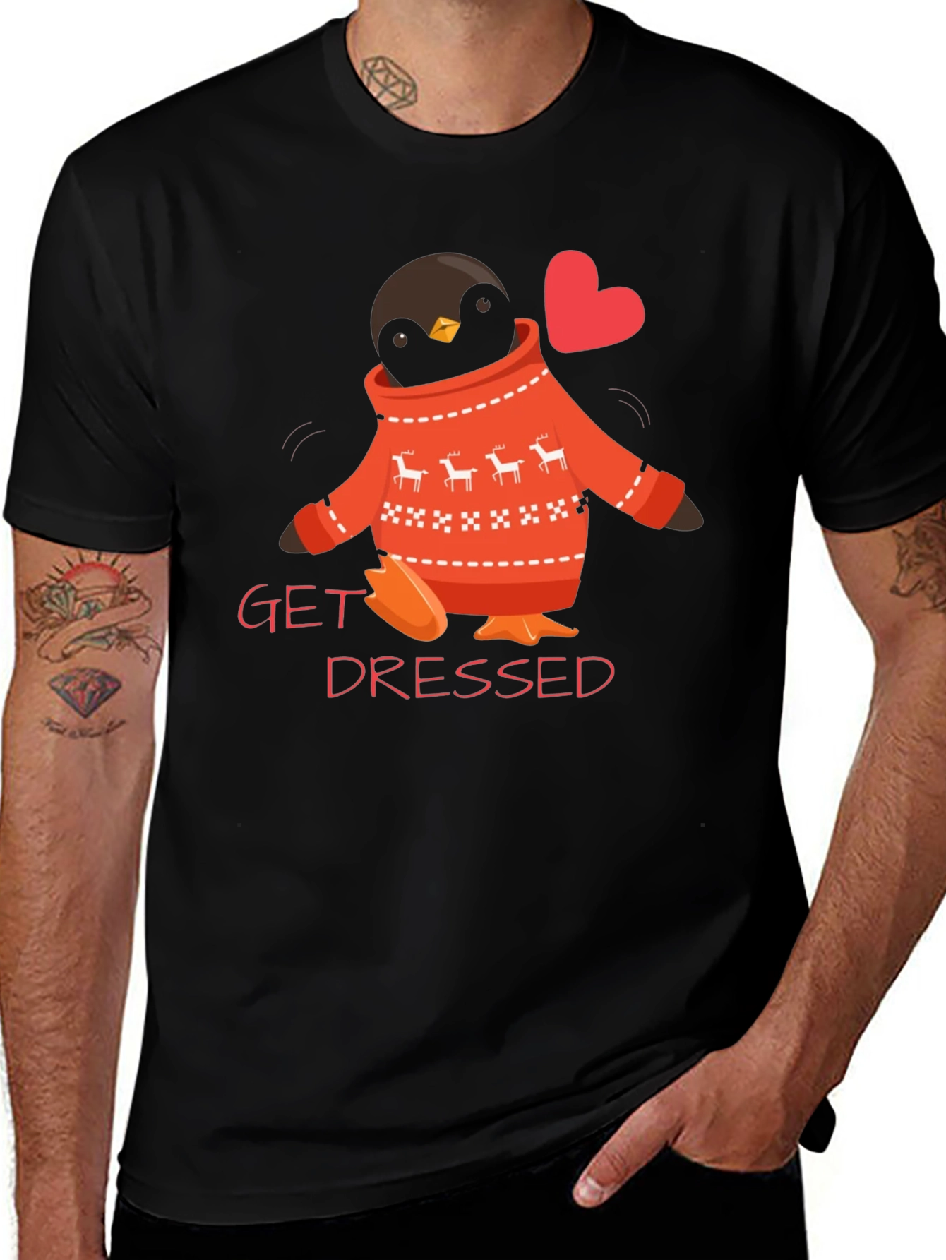 Get Dressed Penguin Sweater T-Shirt