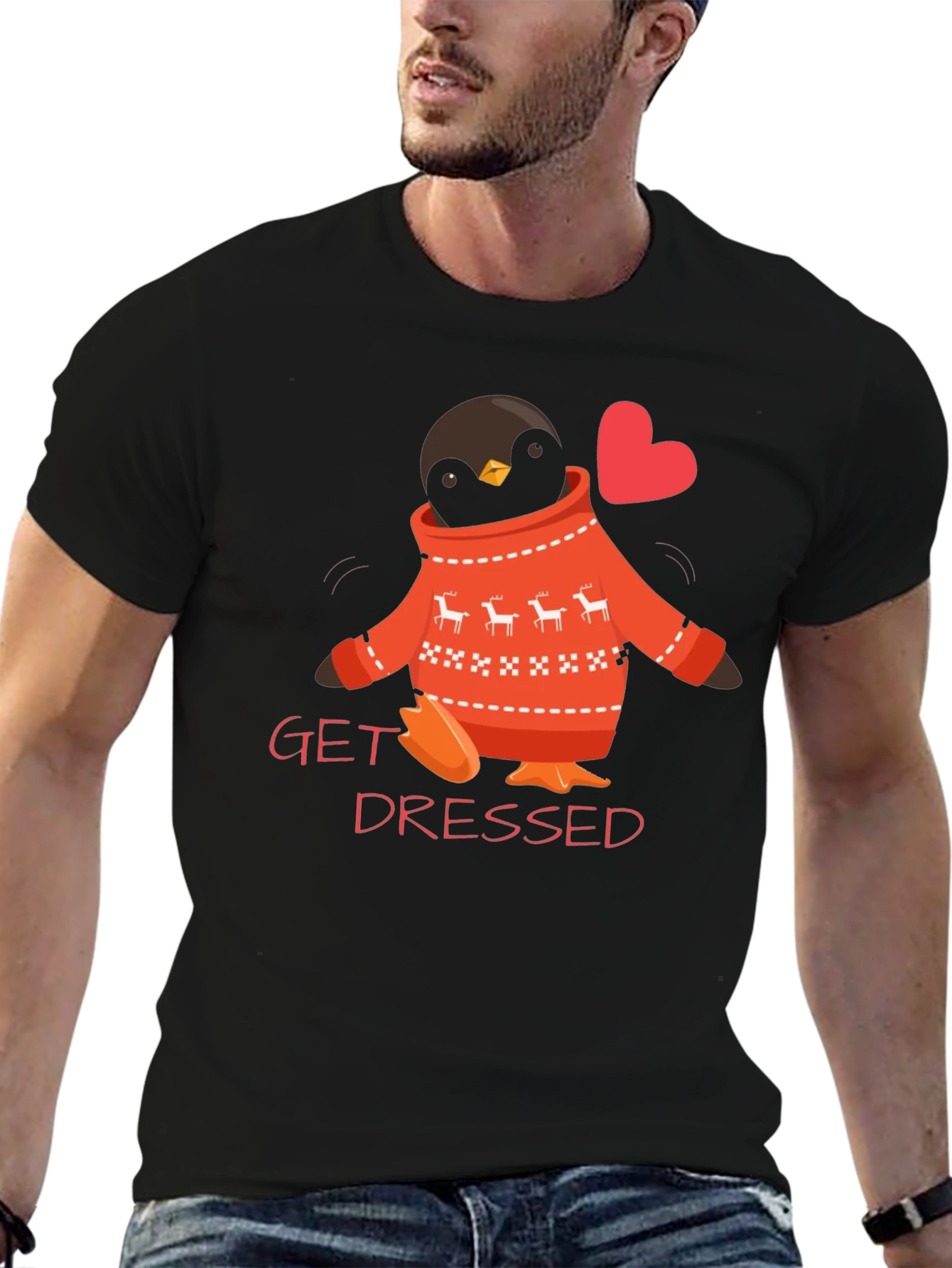 Get Dressed Penguin Sweater T-Shirt
