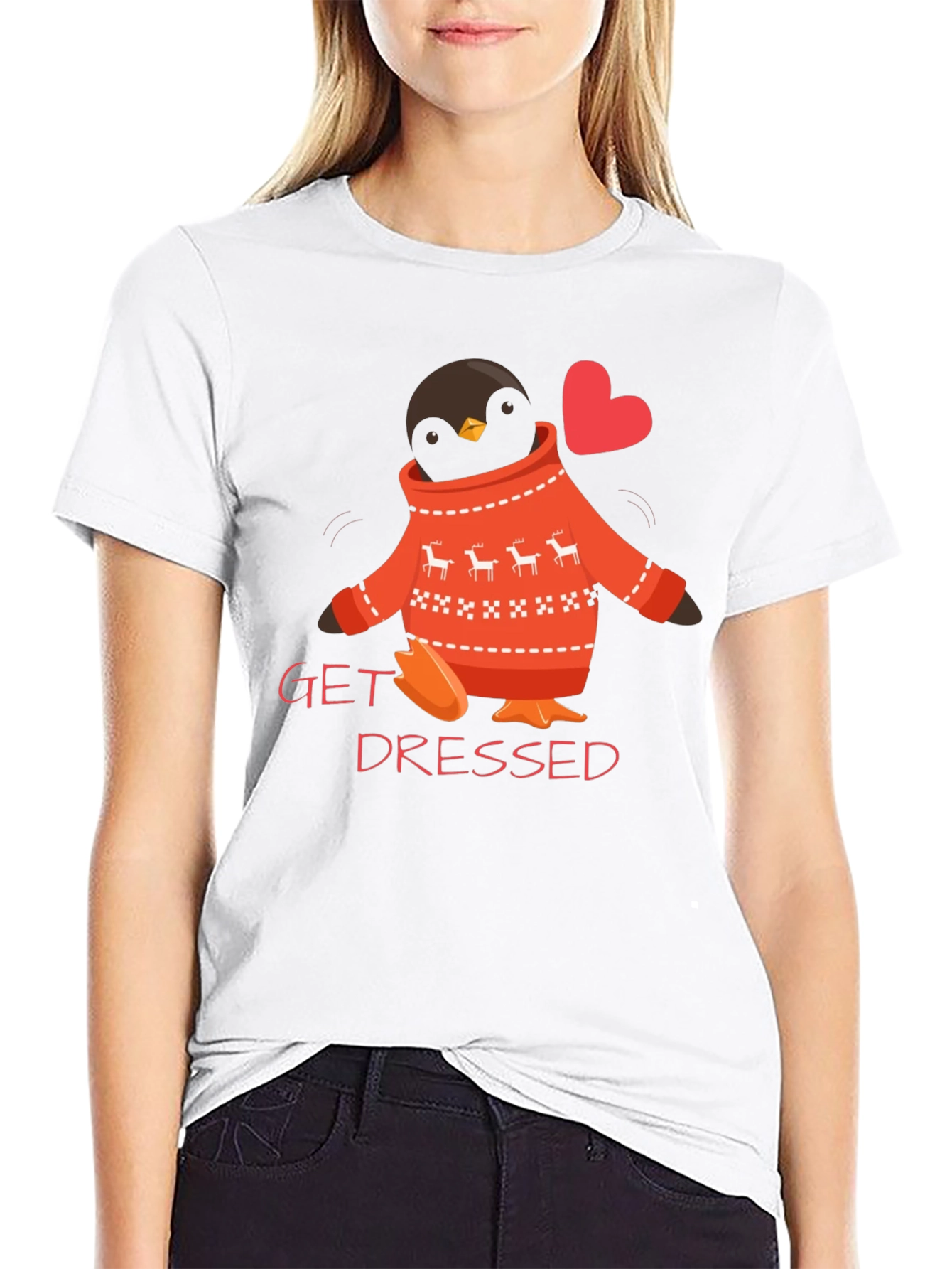 Get Dressed Penguin Sweater T-Shirt