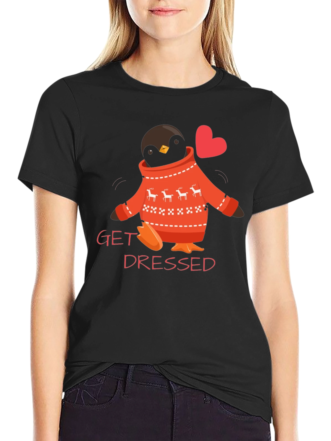 Get Dressed Penguin Sweater T-Shirt
