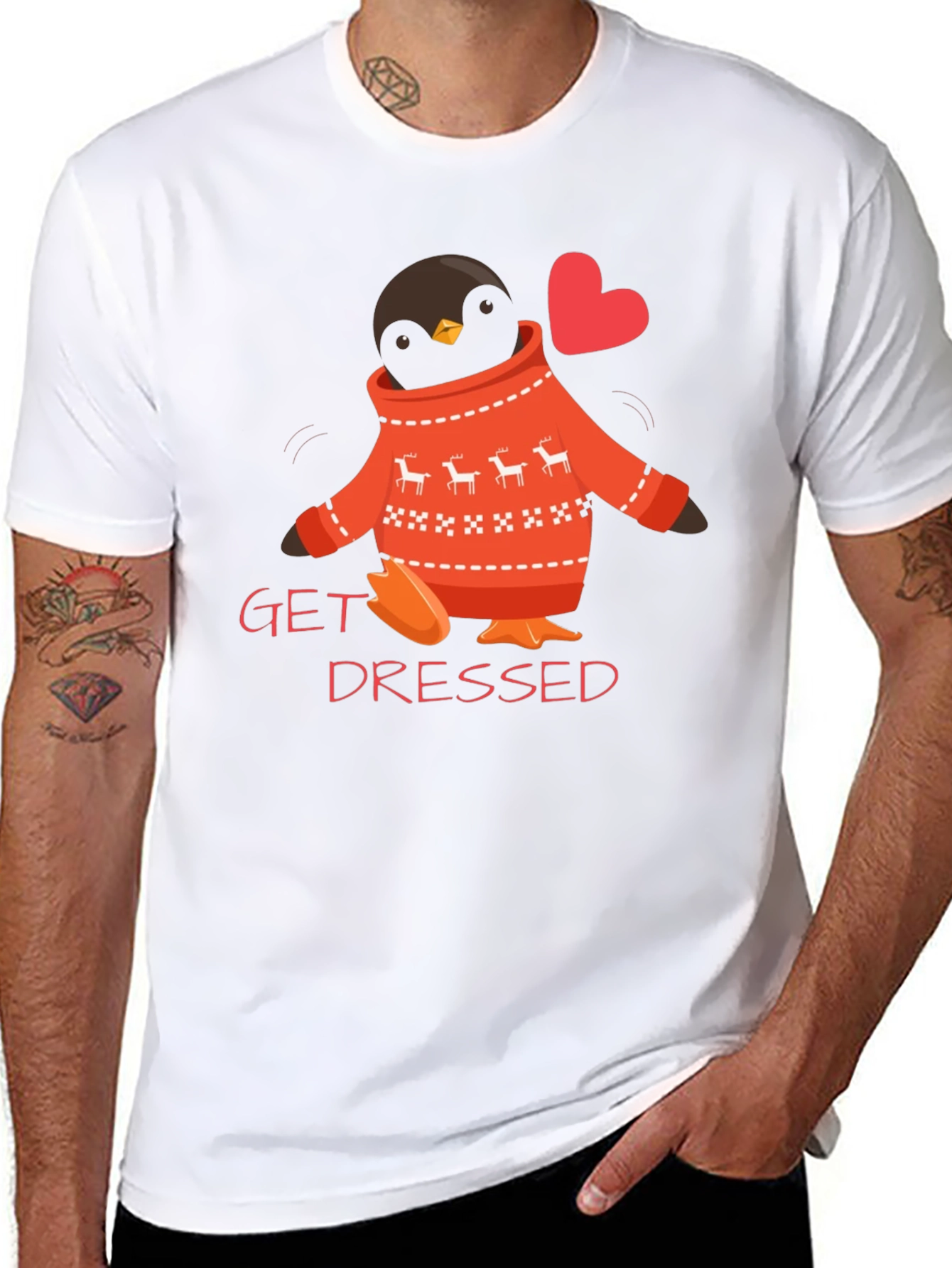 Get Dressed Penguin Sweater T-Shirt