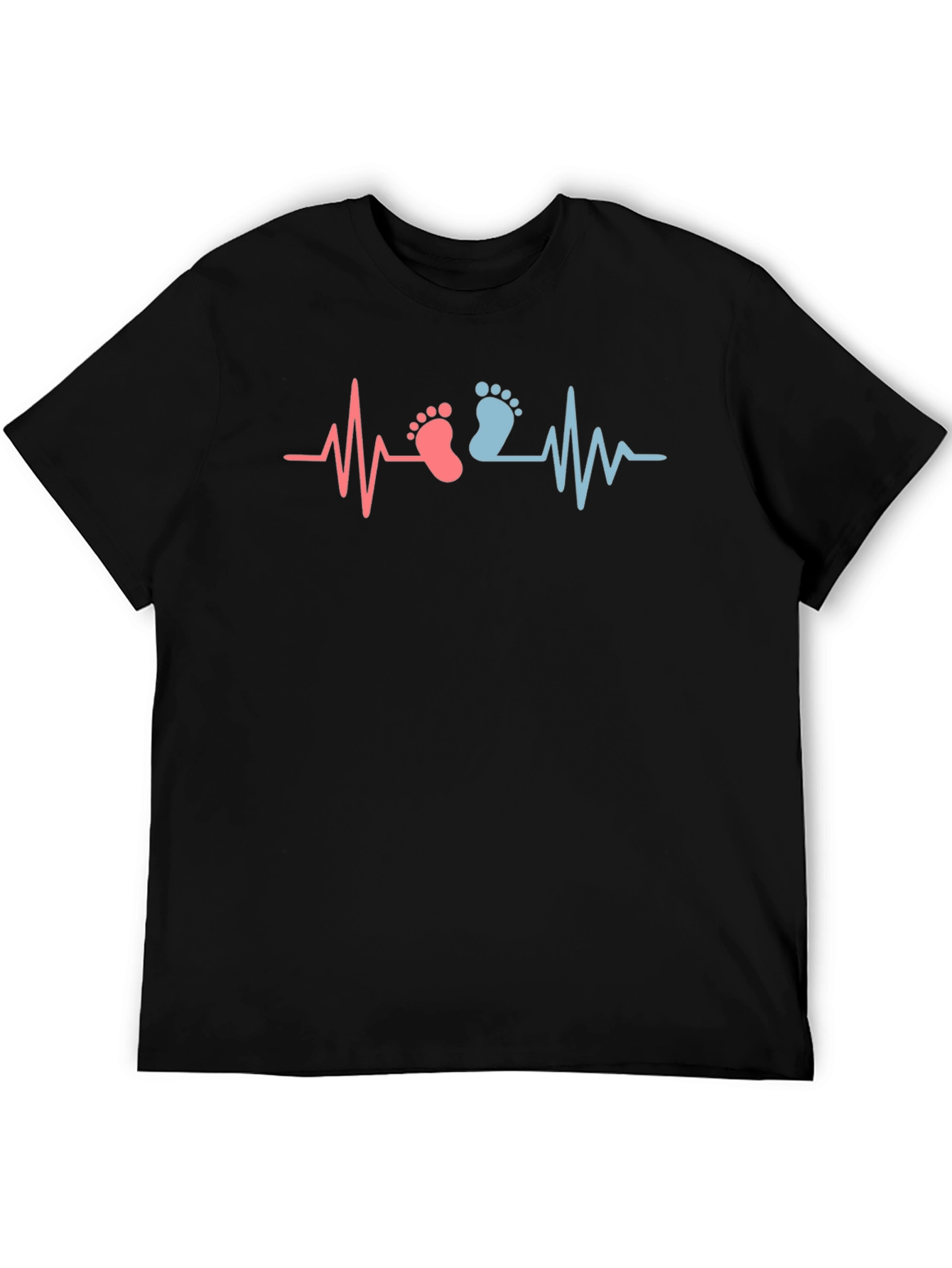 Gender Reveal Heartbeat Baby Feet T-Shirt