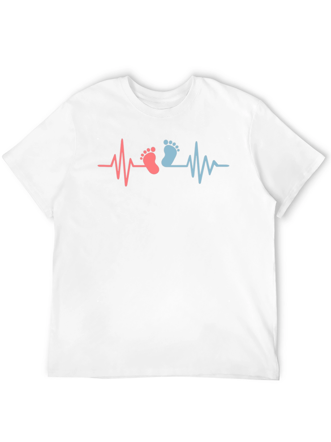Gender Reveal Heartbeat Baby Feet T-Shirt