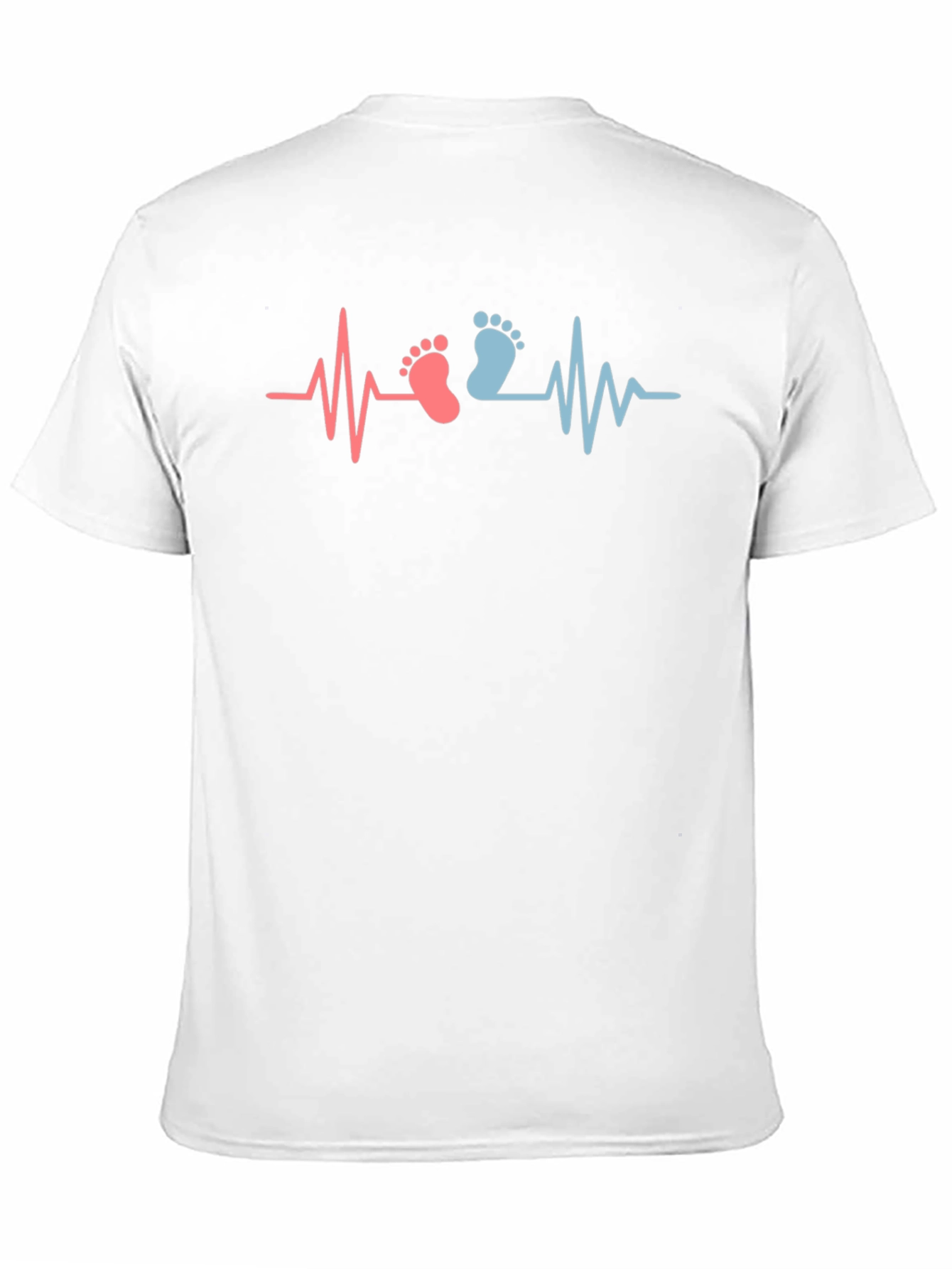 Gender Reveal Heartbeat Baby Feet T-Shirt