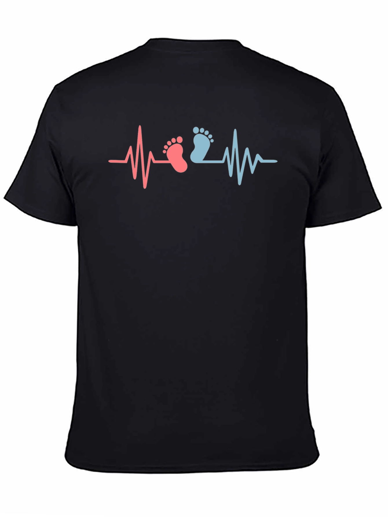 Gender Reveal Heartbeat Baby Feet T-Shirt