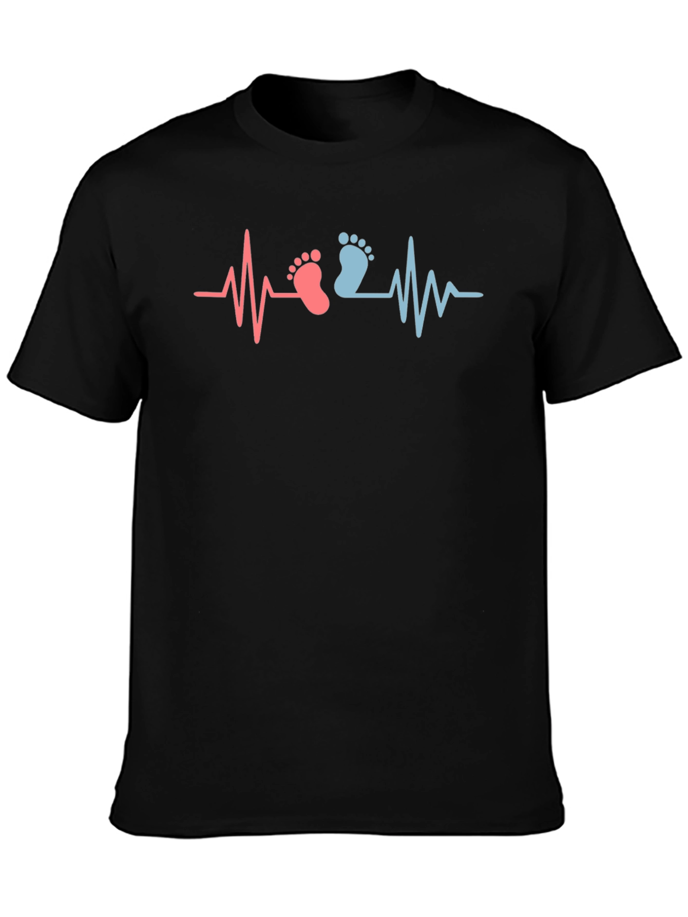 Gender Reveal Heartbeat Baby Feet T-Shirt