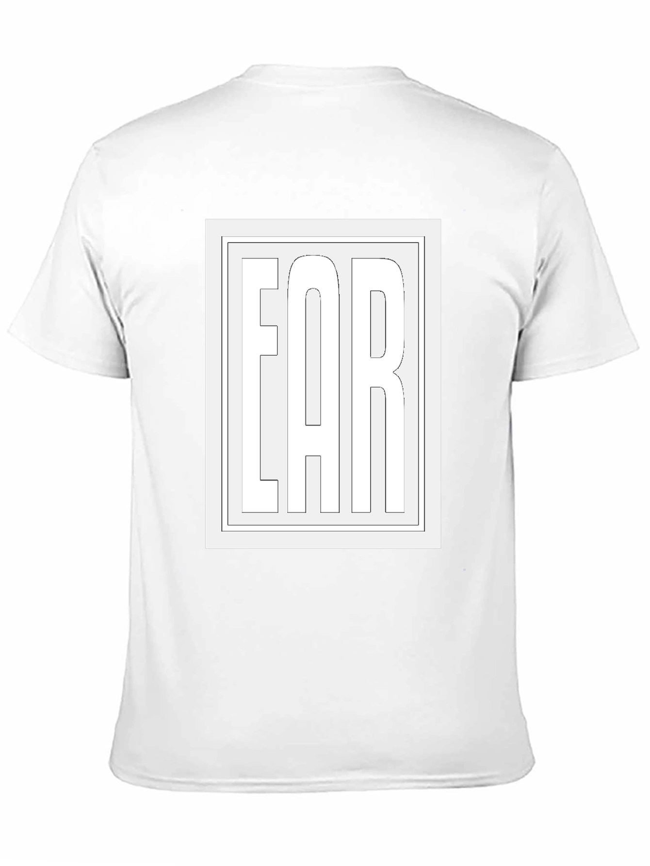 Graphic Tee: EAR Outline Design - Black Cotton